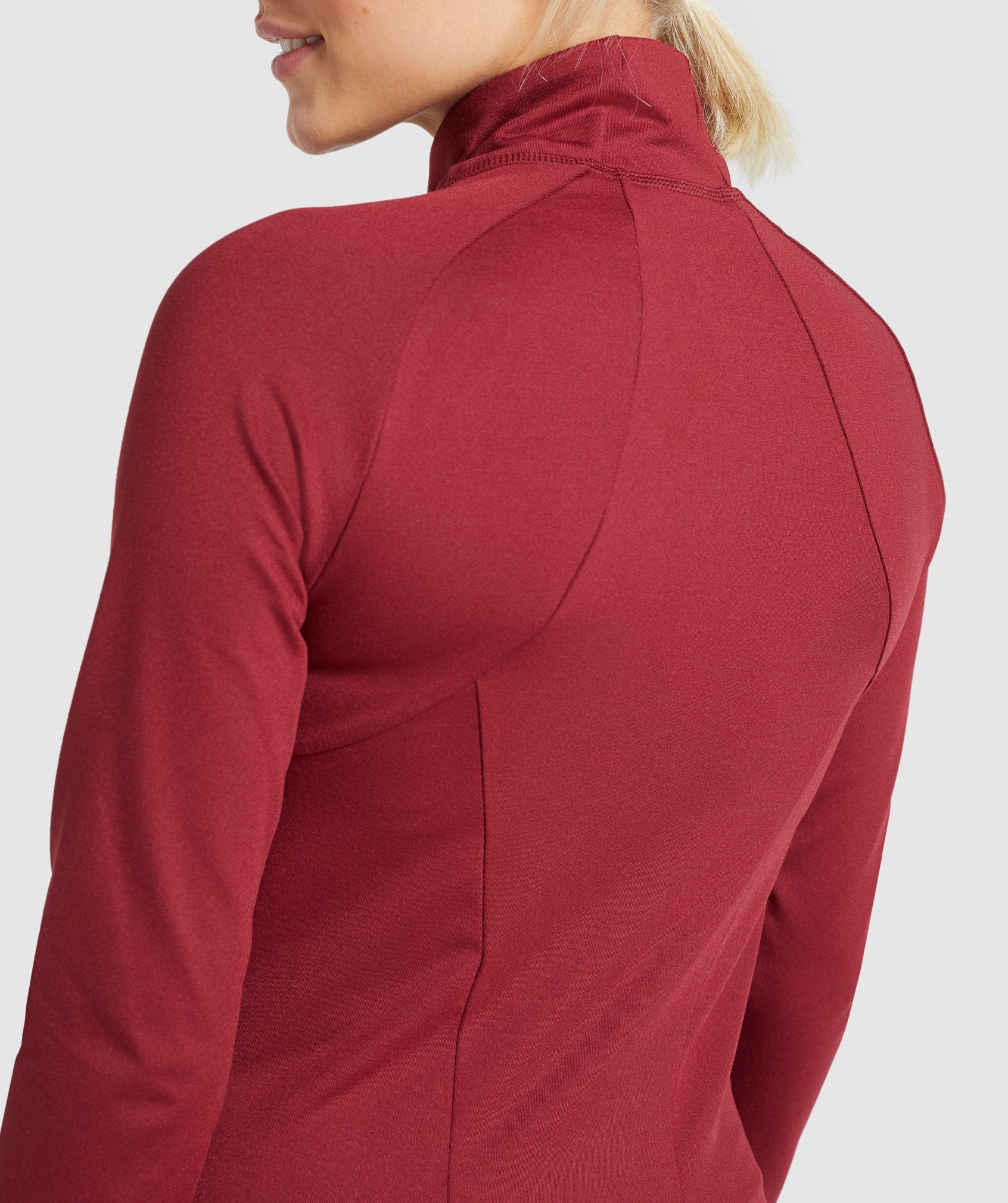 Gymshark Training Zip Up Jacket - Claret Image D1