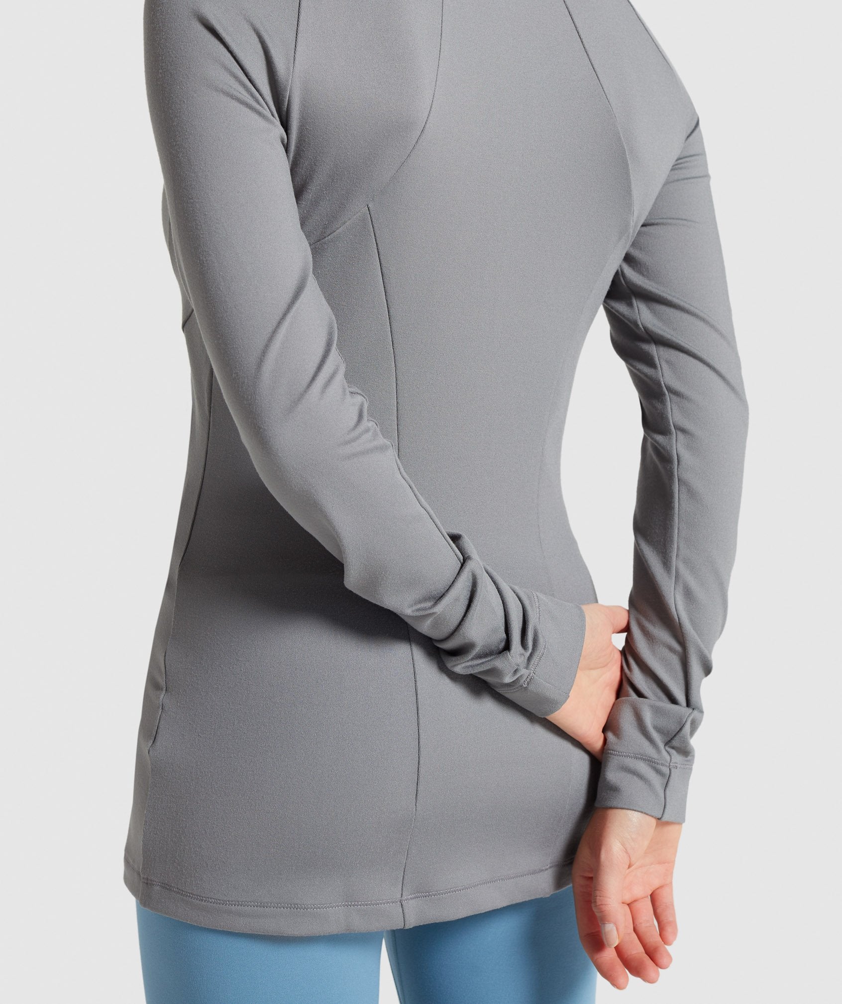 Gymshark Training Zip Up Jacket - Smokey Grey Image D1