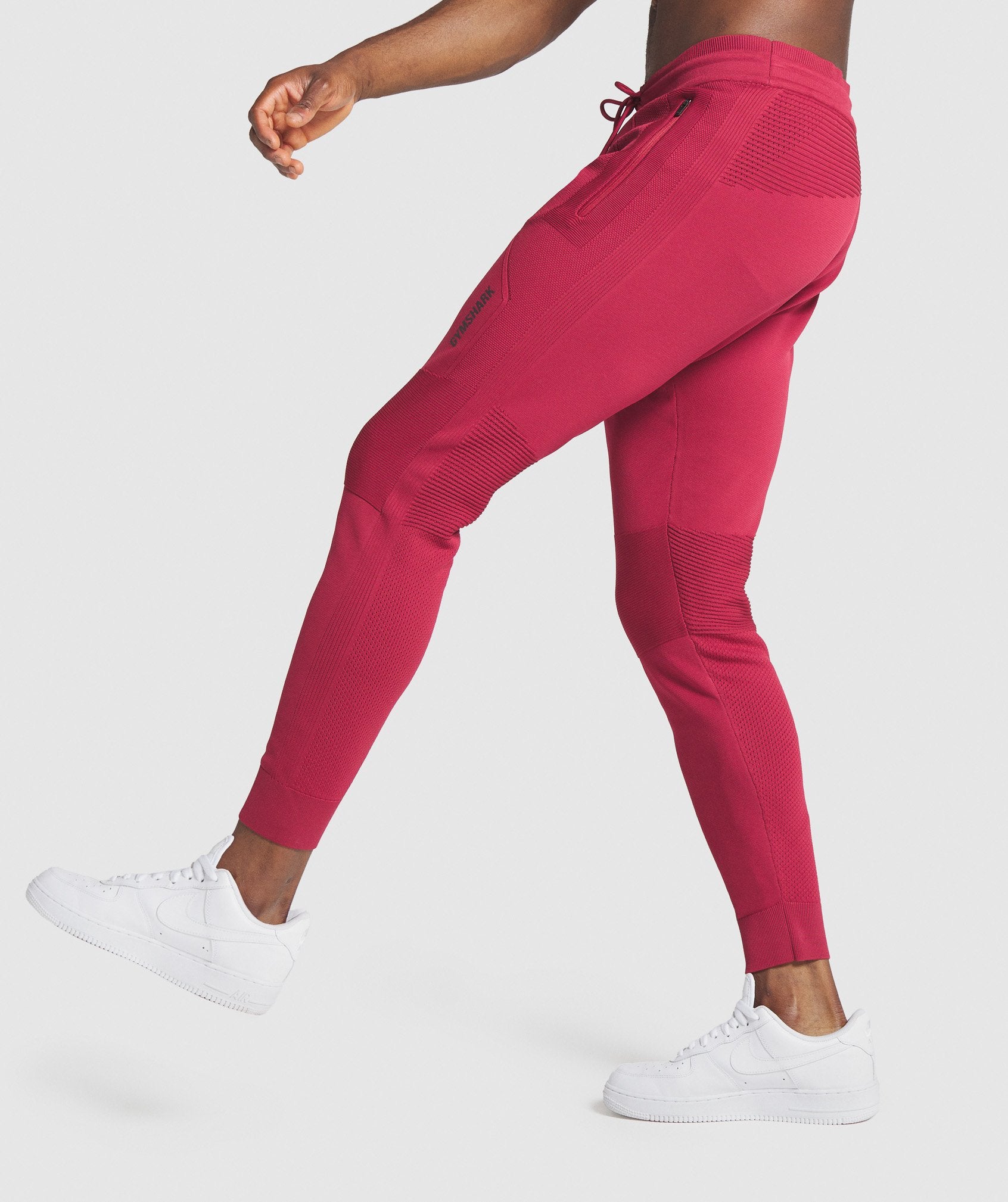 True Knit Joggers in Burgundy - view 4