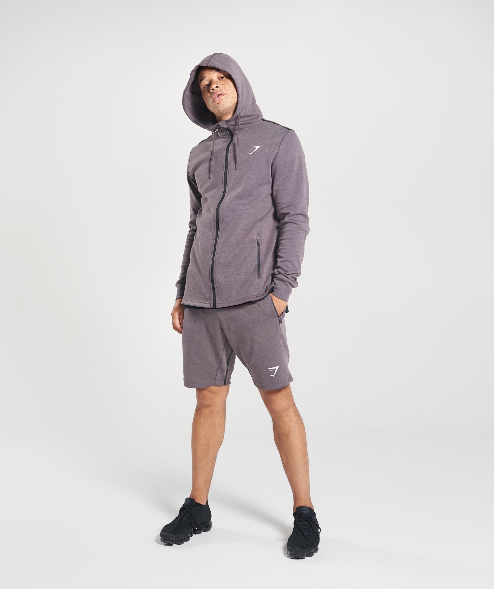 Take Over Zip Hoodie in Slate Lavender Marl - view 4