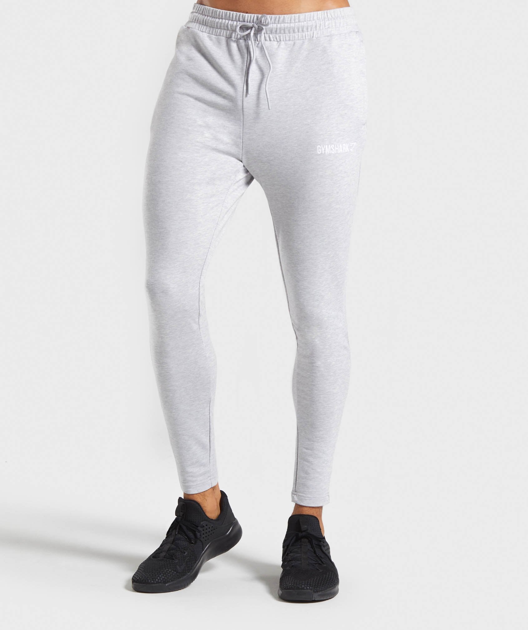 Tapered Bottoms in Light Grey Marl - view 1