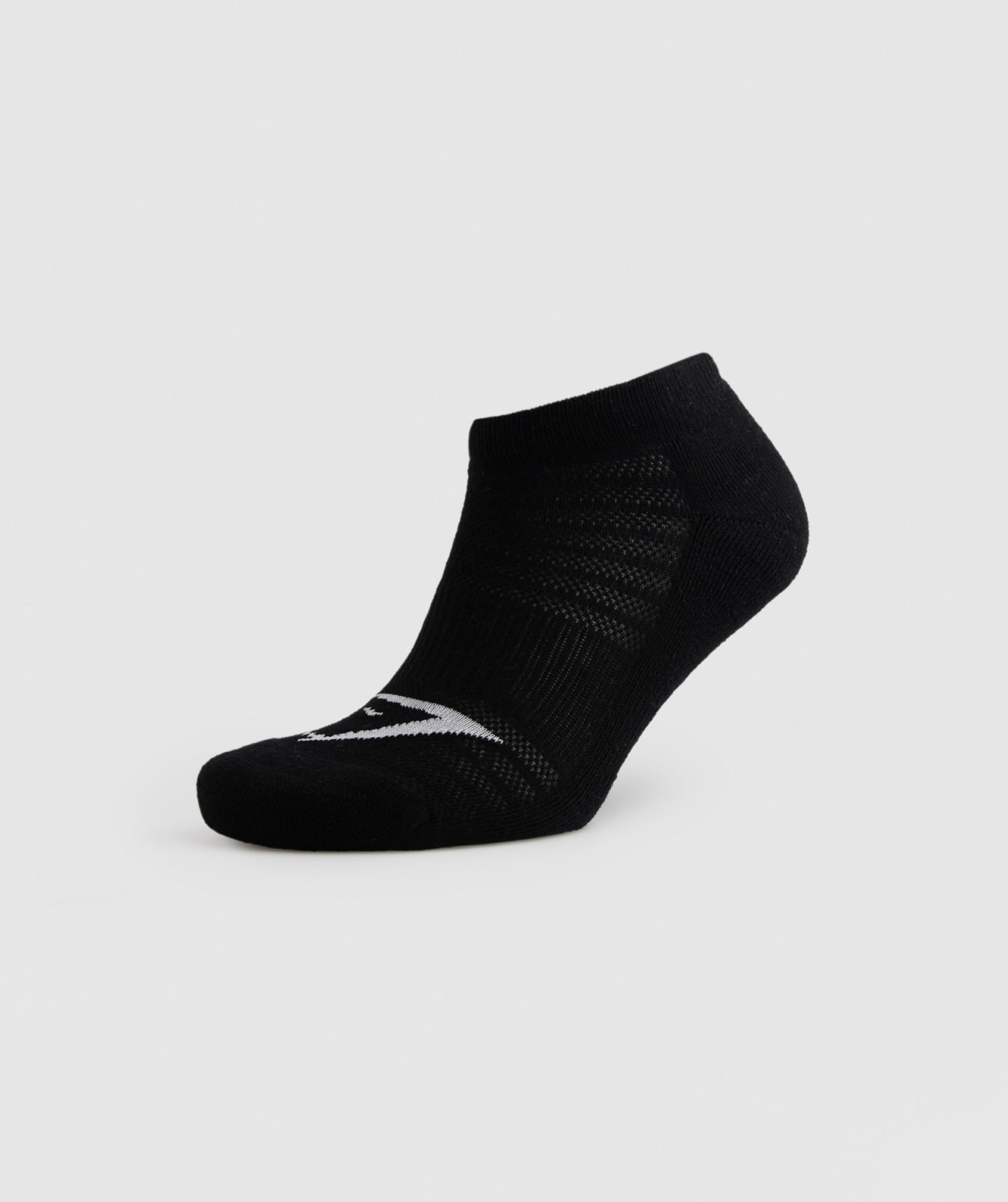 Trainer Socks 3pk in White/Light Grey Marl/Black - view 3
