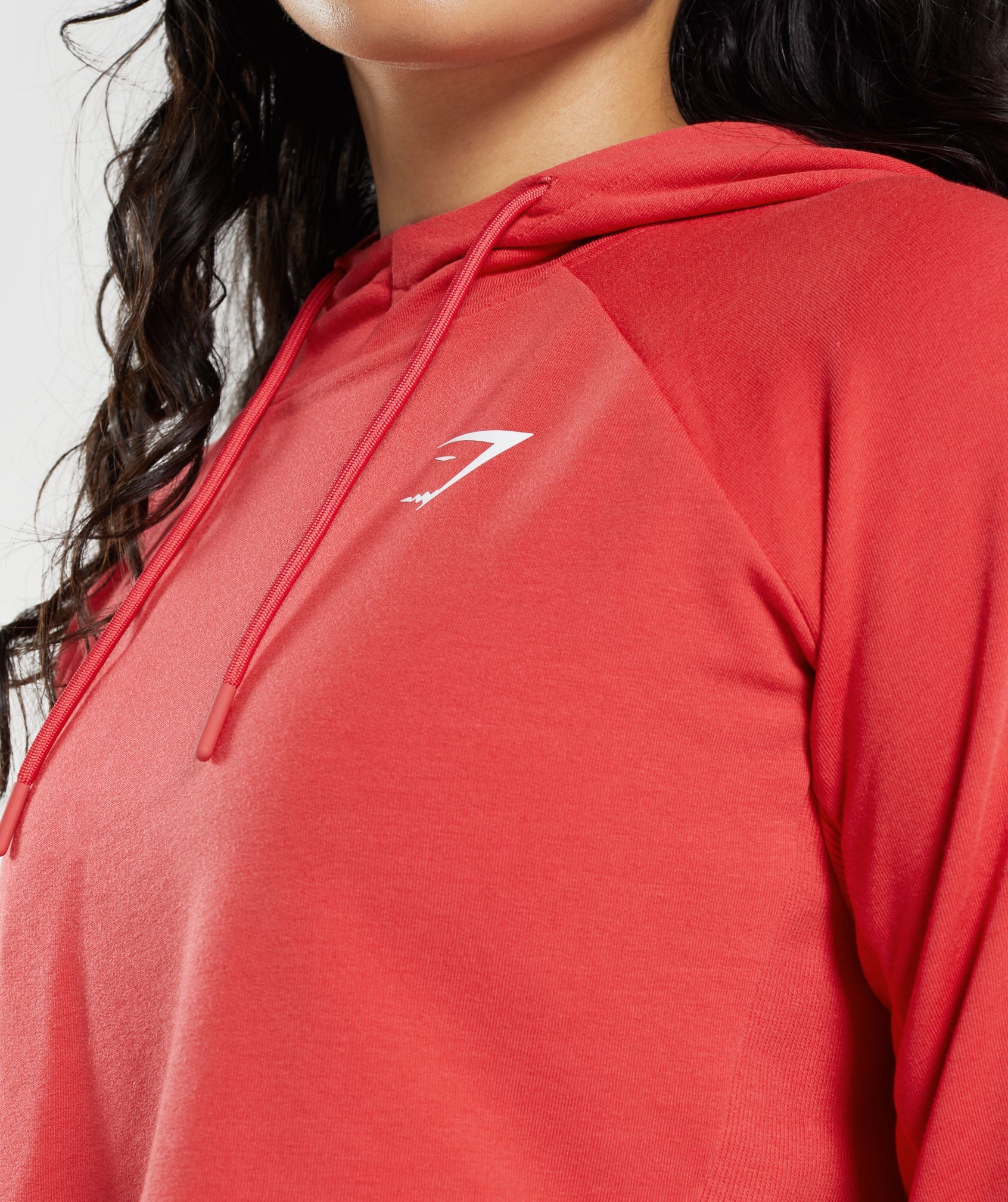Training Cropped Hoodie in Ruby Red - view 6