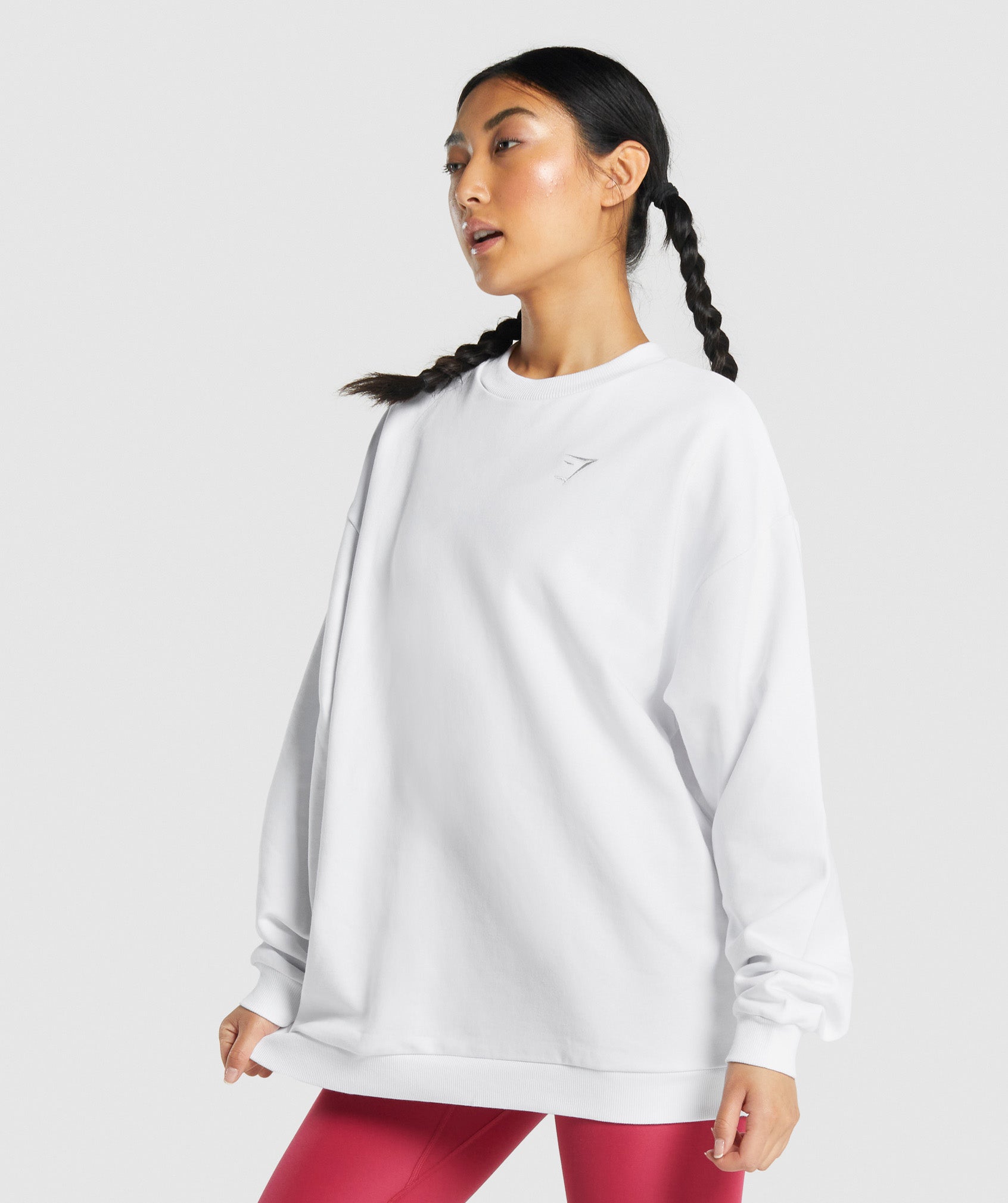 Training Oversized Sweatshirt in White - view 3