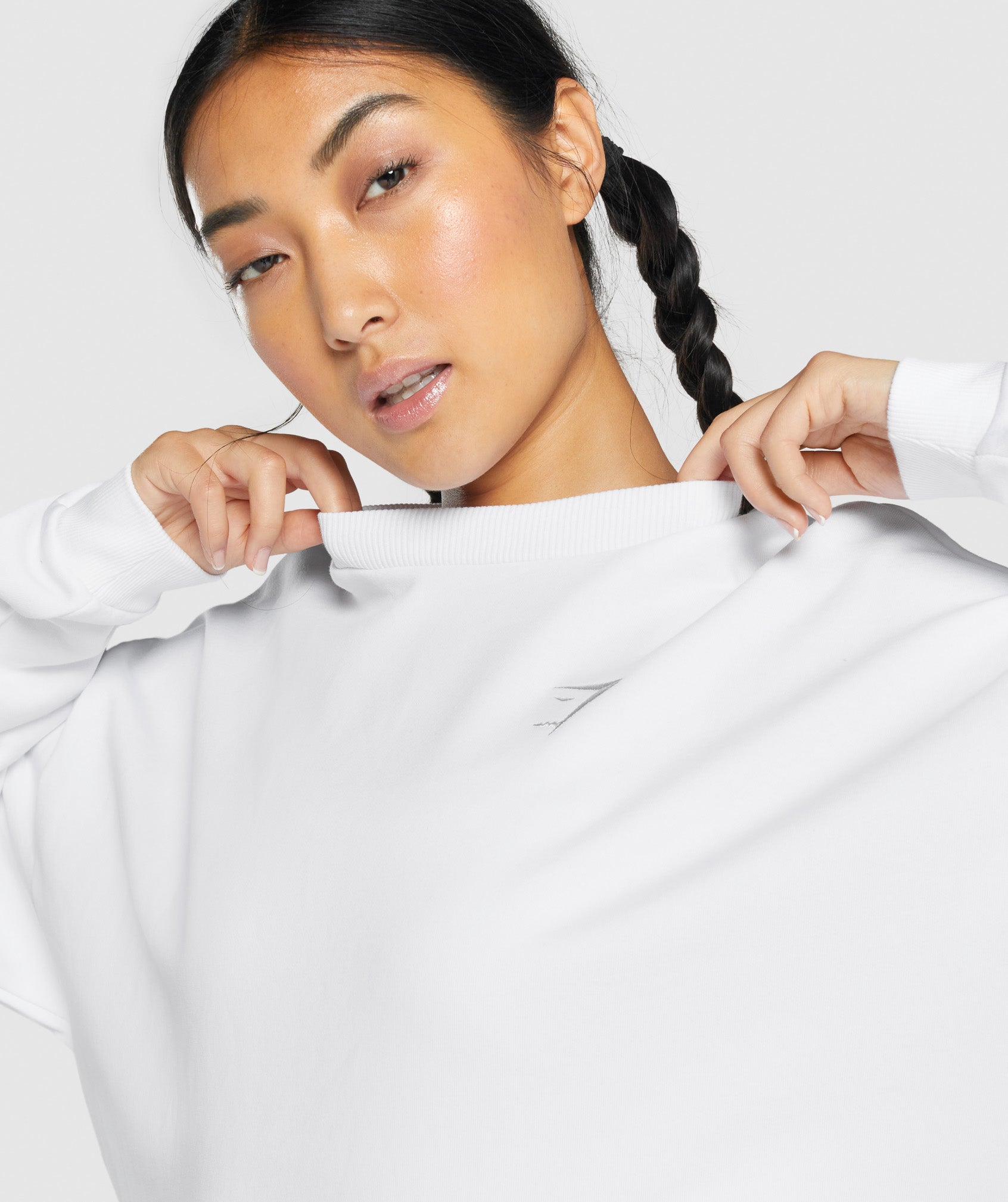 Training Oversized Sweatshirt in White - view 5