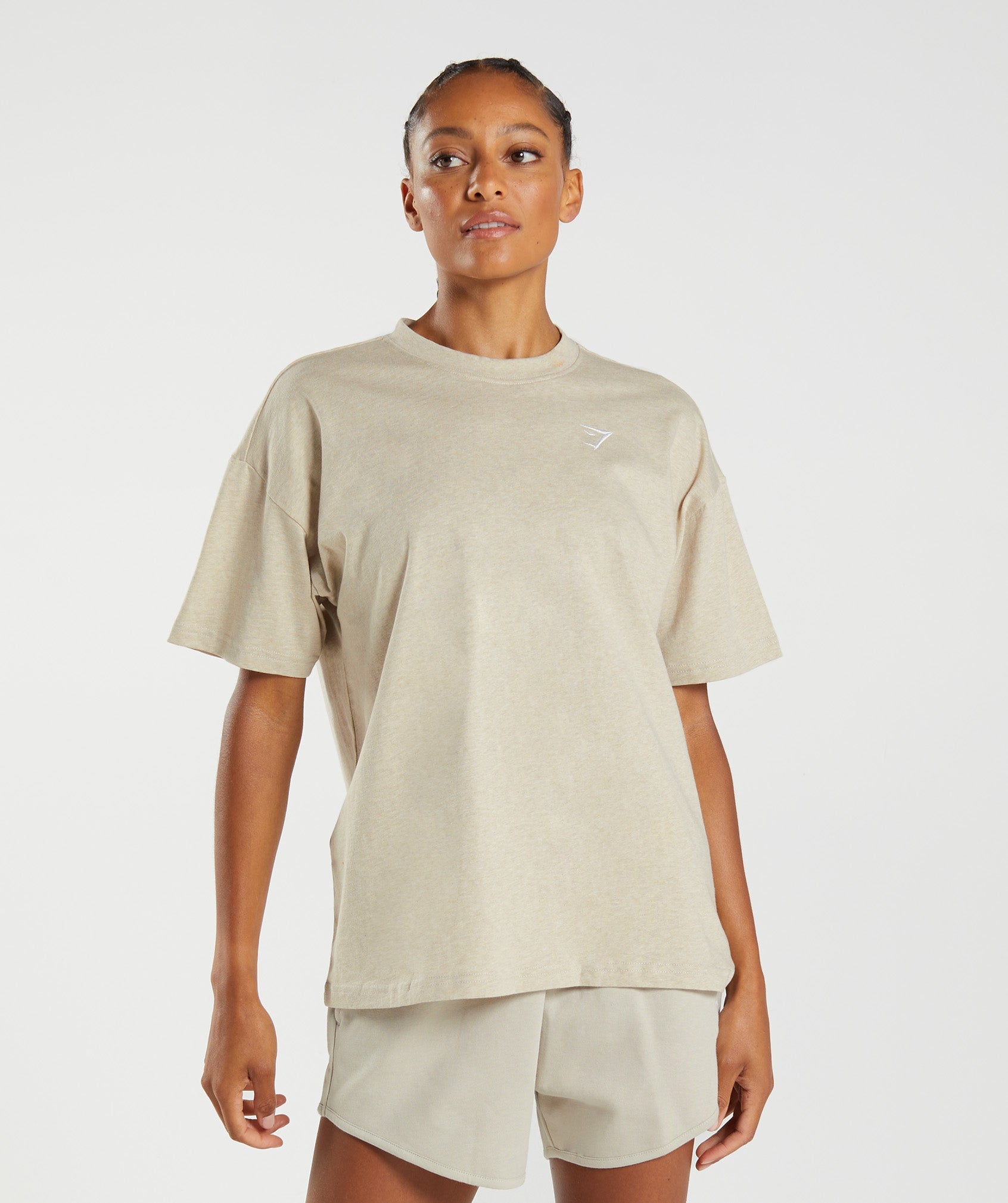 Training Oversized T-shirt in Sand Marl - view 1