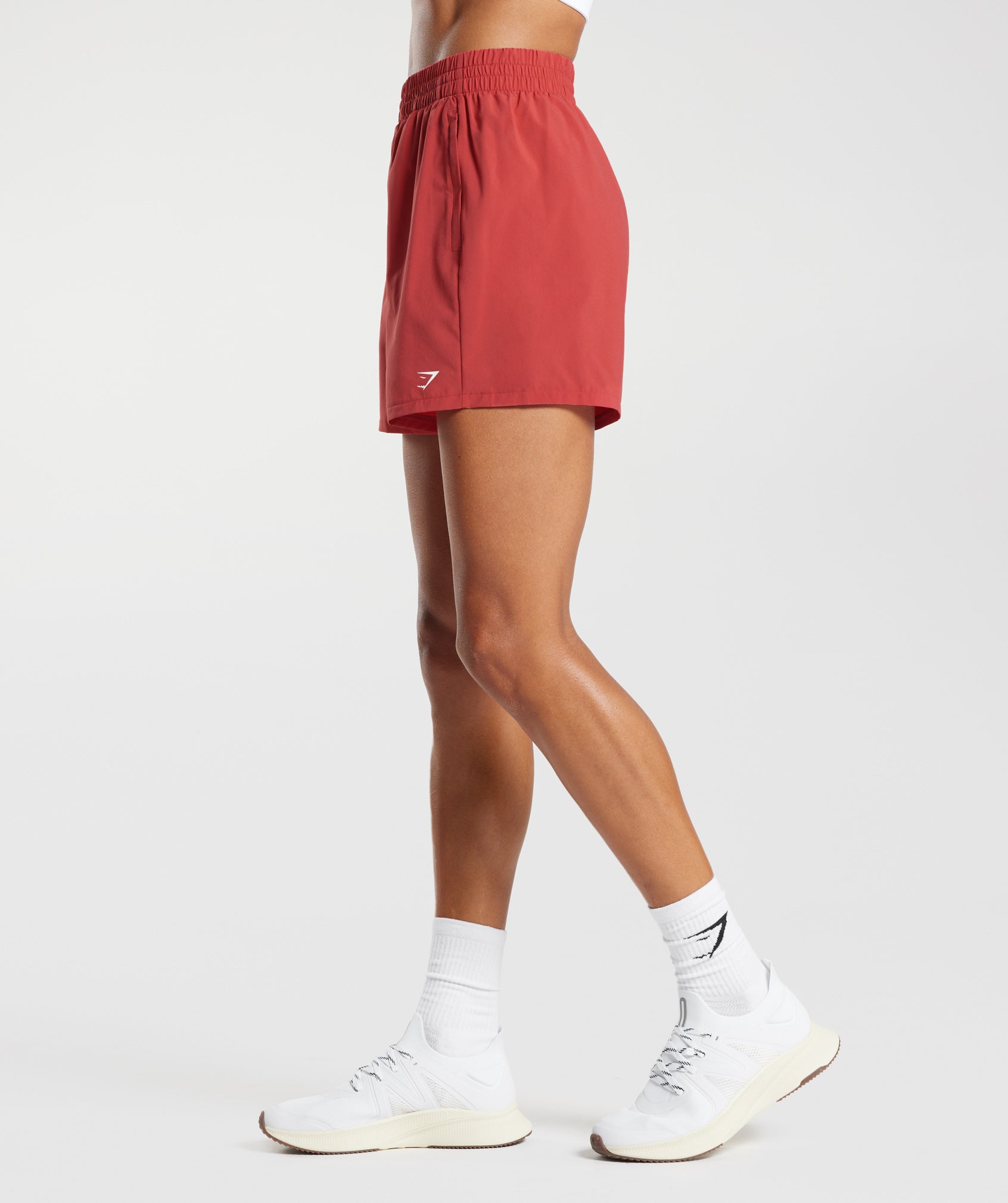 Woven Pocket Shorts in Sundried Red - view 3