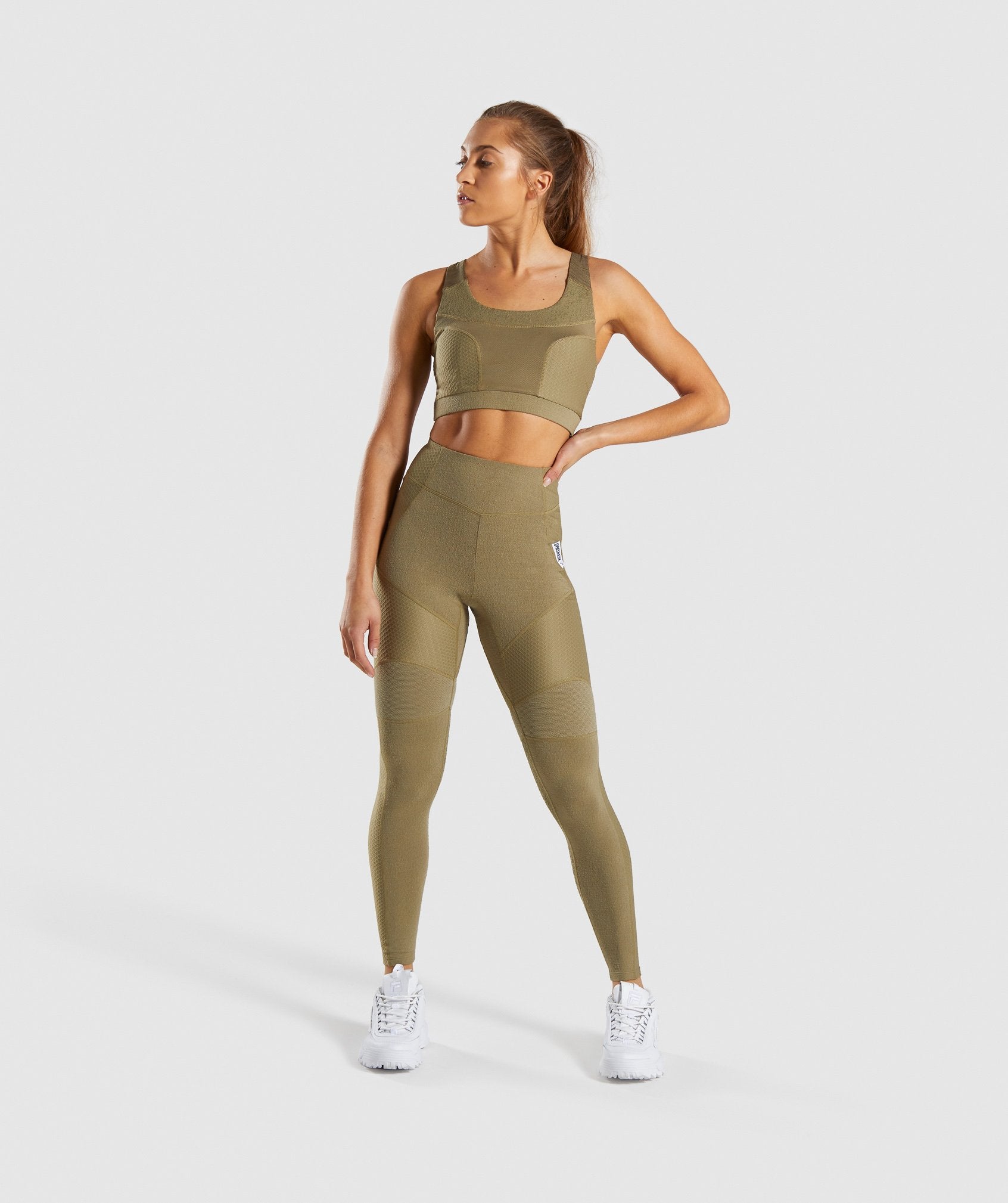 True Texture Leggings in Washed Khaki - view 4