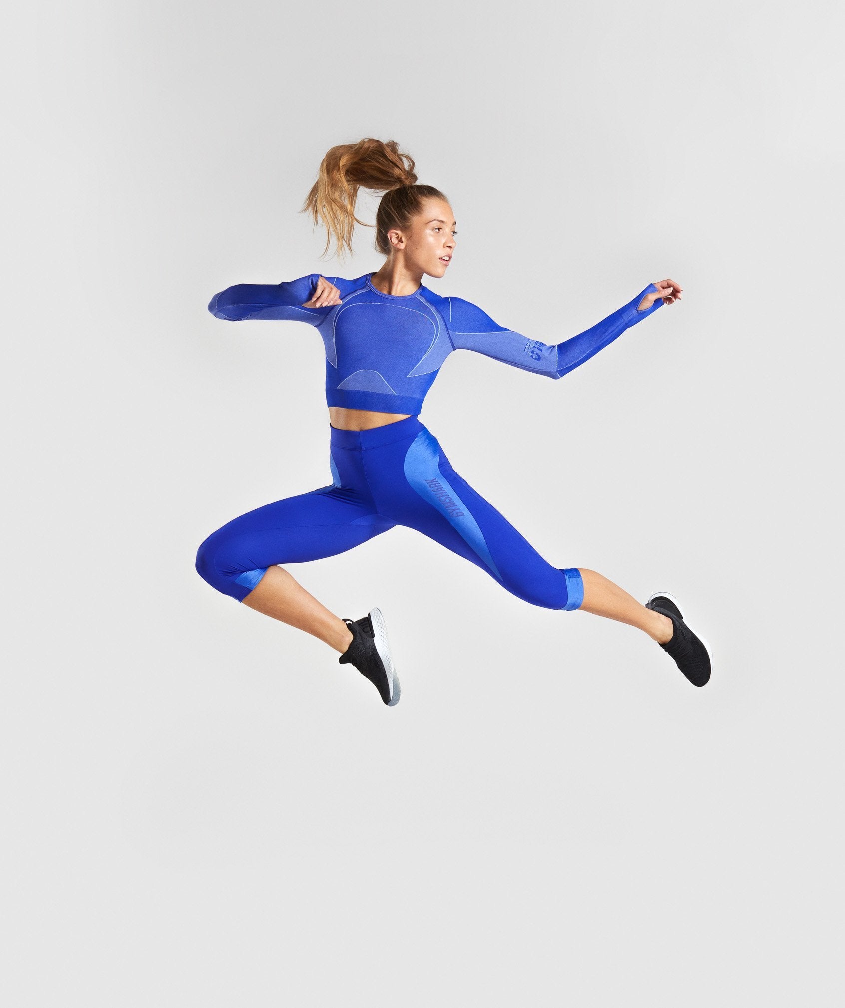 Turbo Cropped Leggings in Cobalt Blue - view 3