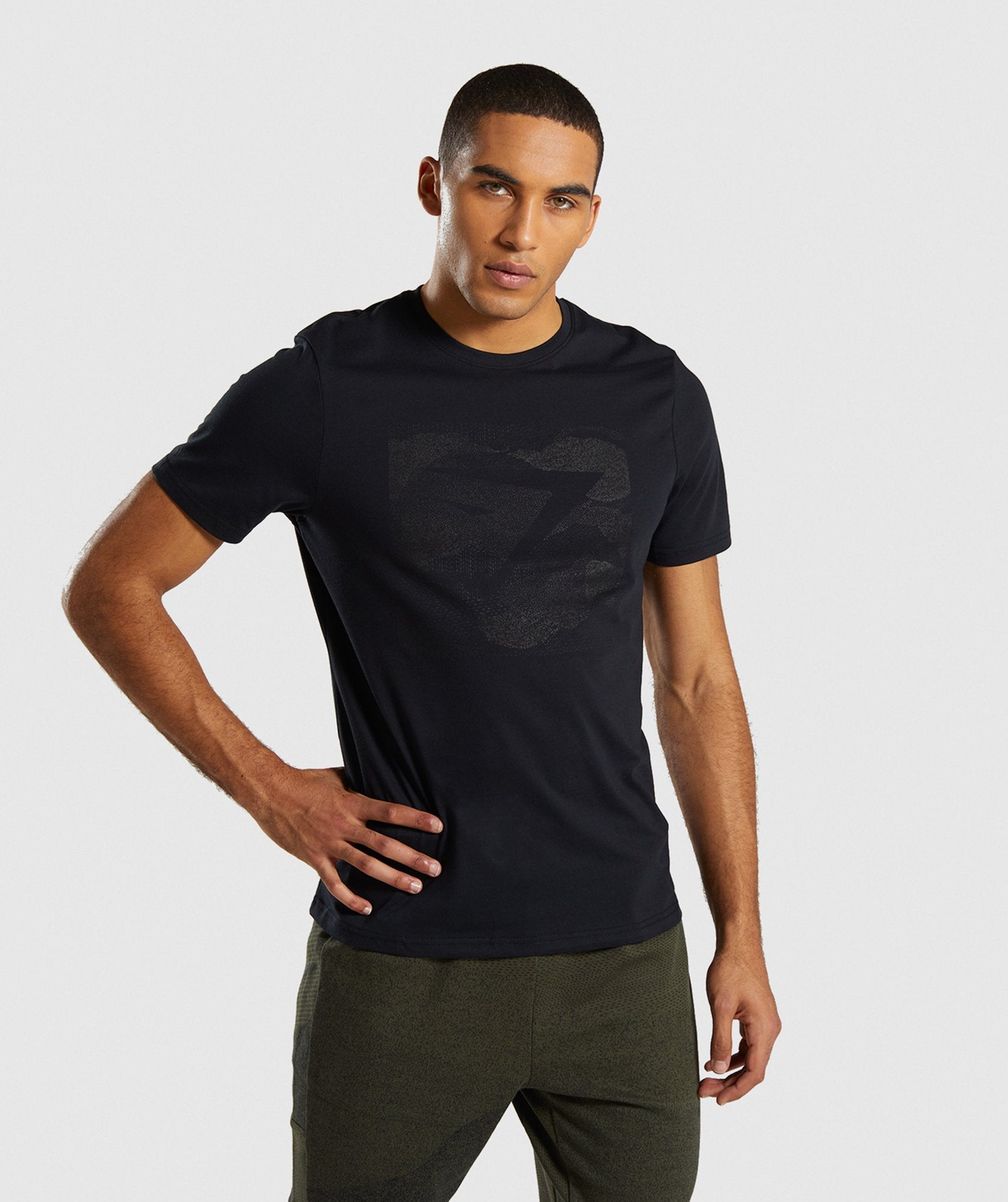 Ultra Jacquard T-Shirt in Black - view 1