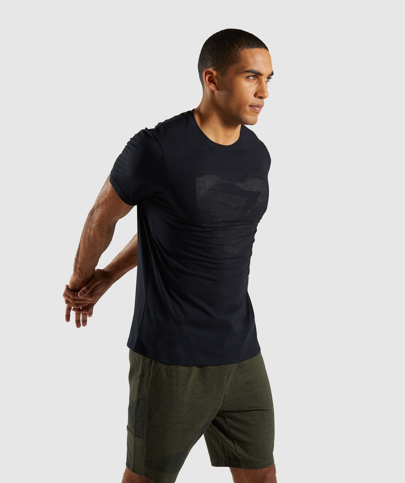 Ultra Jacquard T-Shirt in Black - view 3