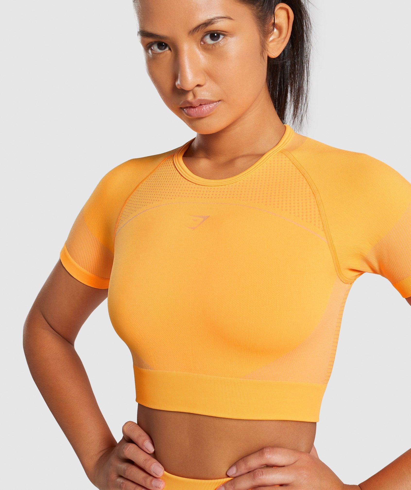 Ultra Seamless Crop Top in Orange