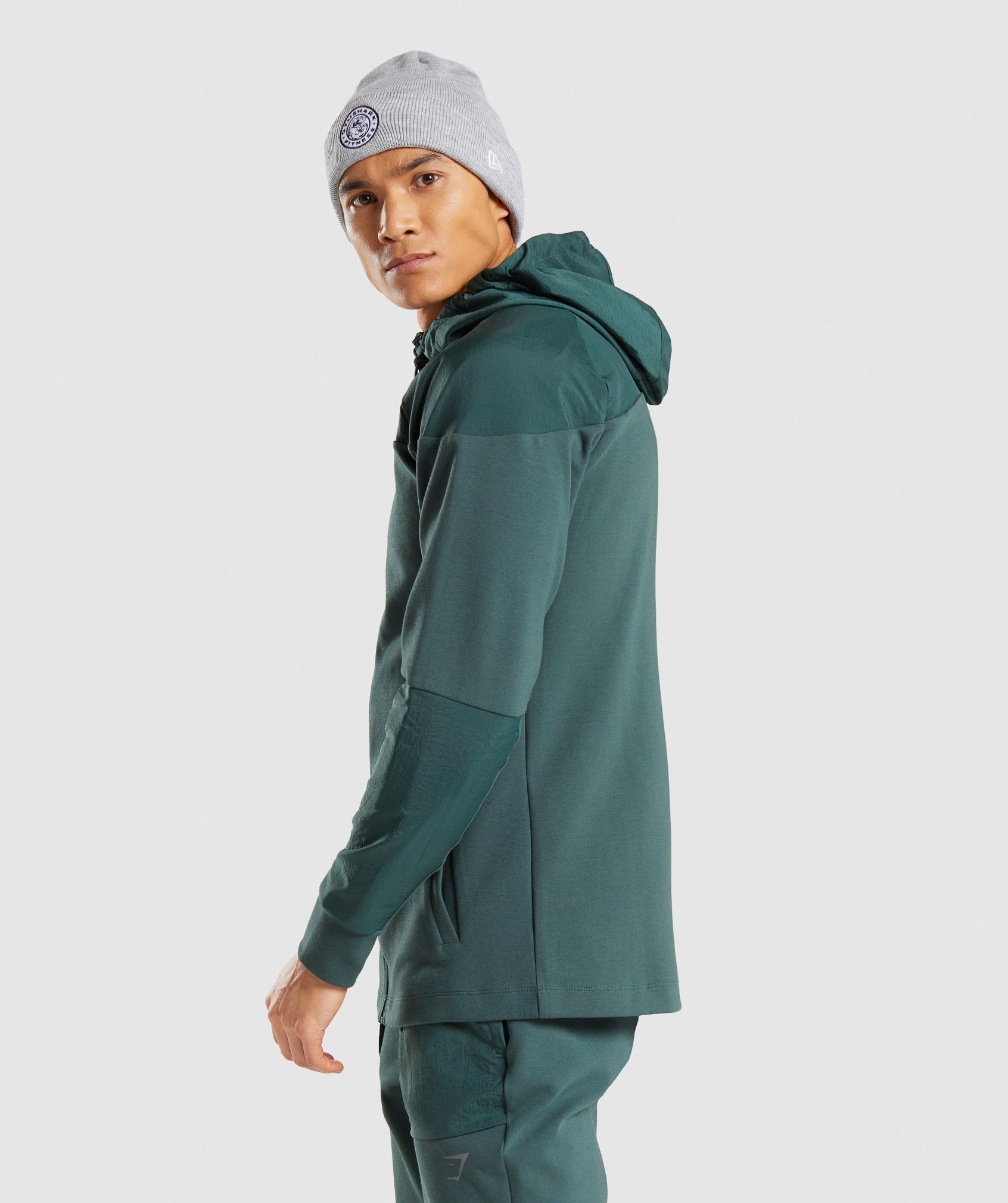 Venture Zip Up Hoodie in Dark Green - view 4