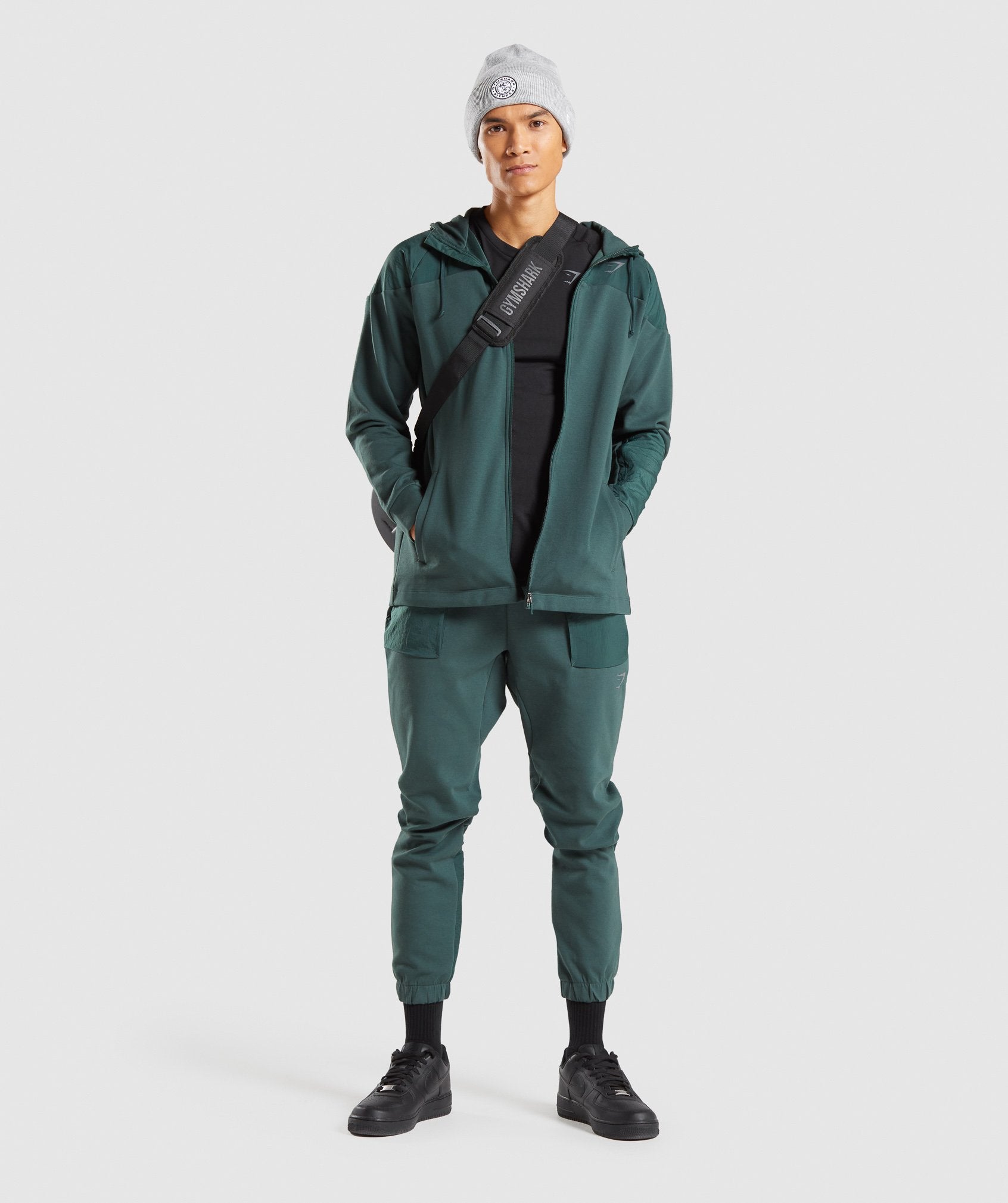 Venture Zip Up Hoodie in Dark Green - view 5