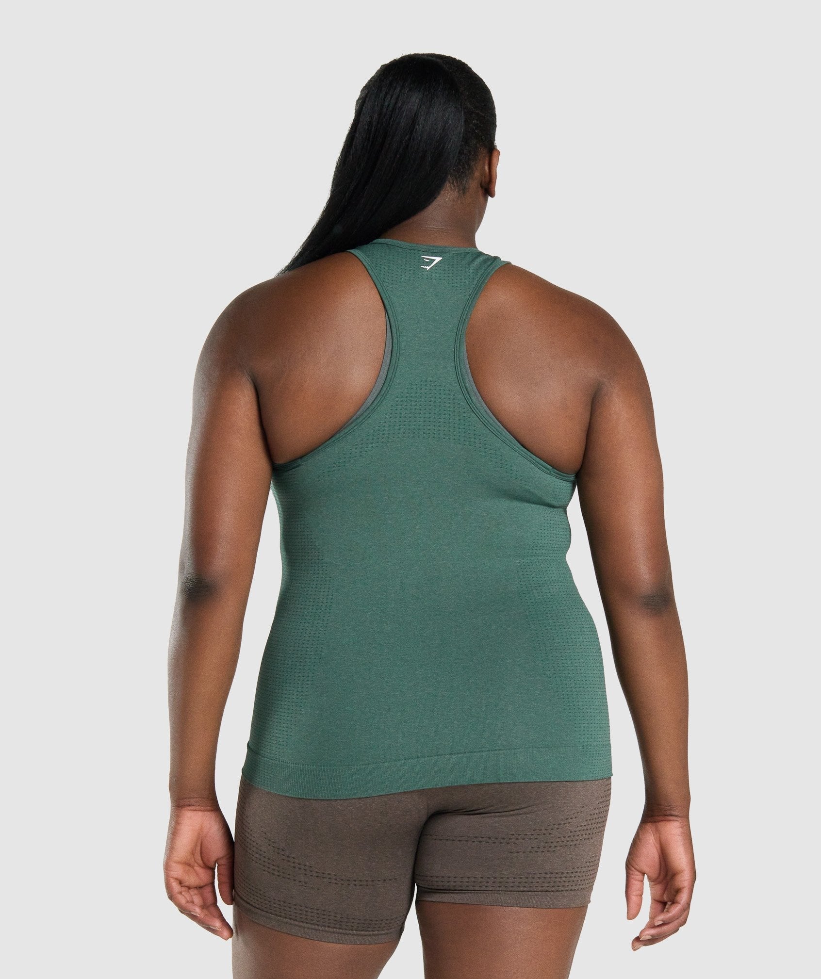 Vital Seamless 2.0 Vest in Dark Green Marl - view 2