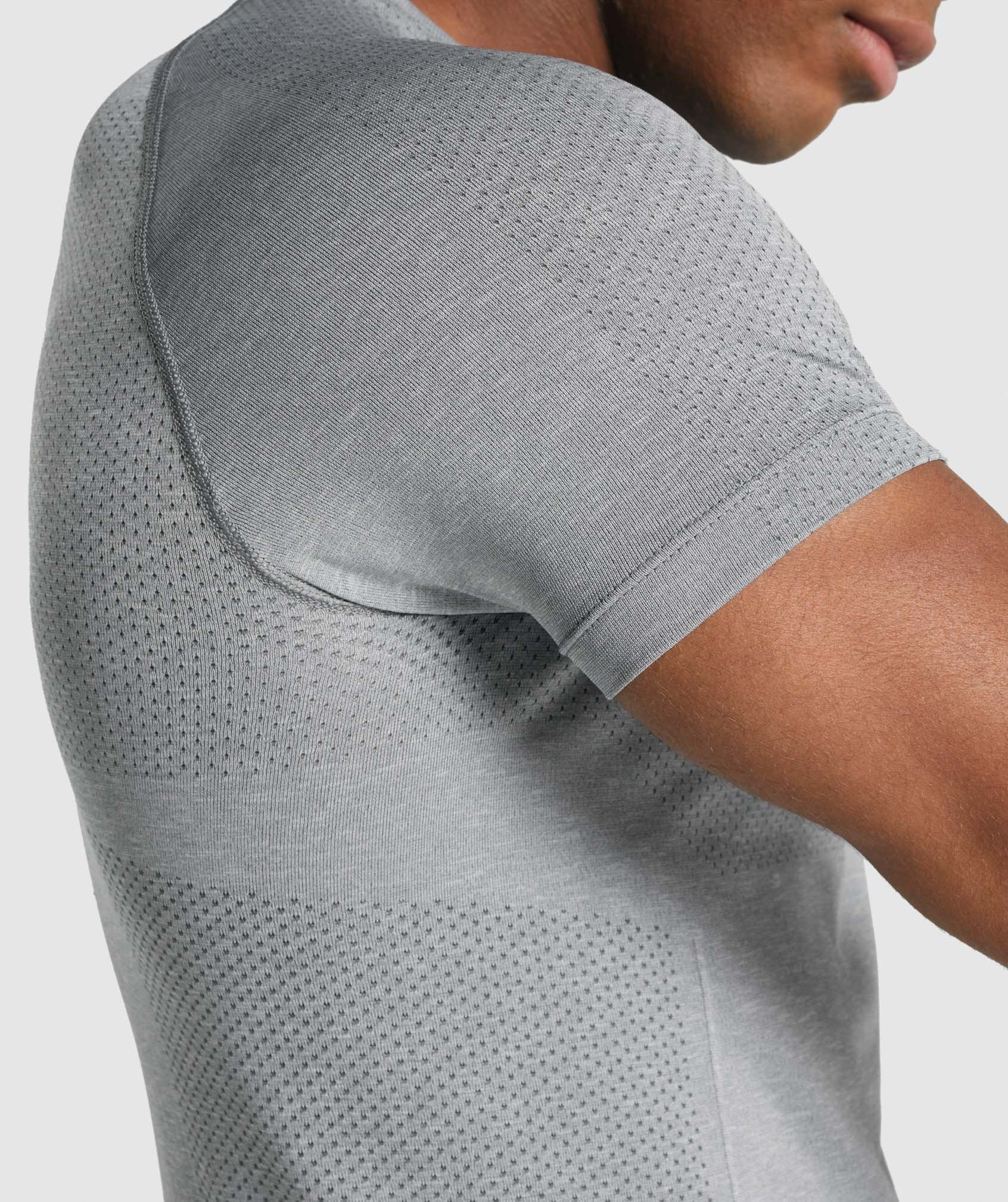 Vital Light Seamless T-Shirt in Charcoal Marl - view 6