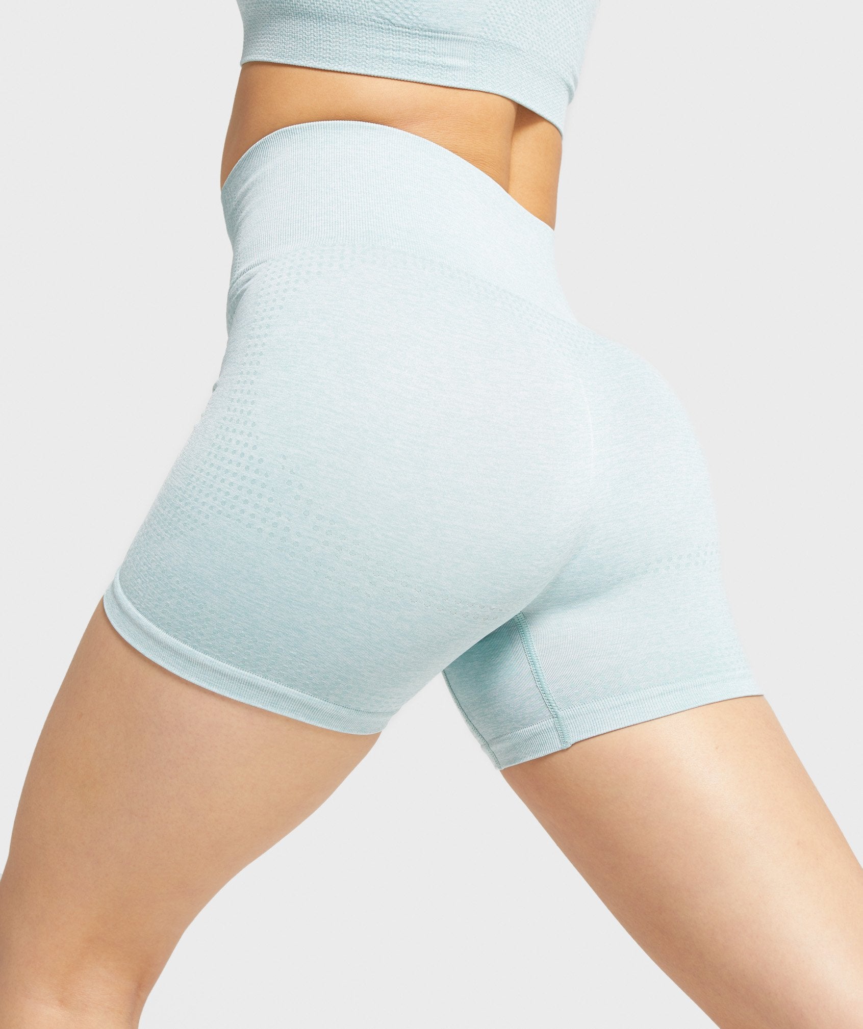 Vital Seamless Shorts in Light Green Marl