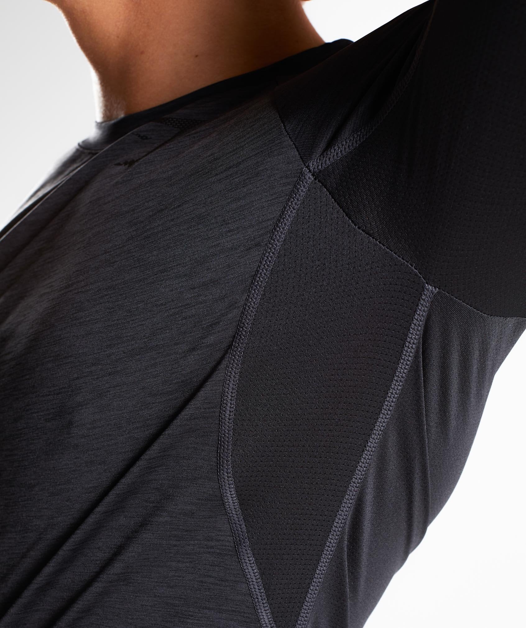 Vertex Long Sleeve T-Shirt in Black Marl - view 6