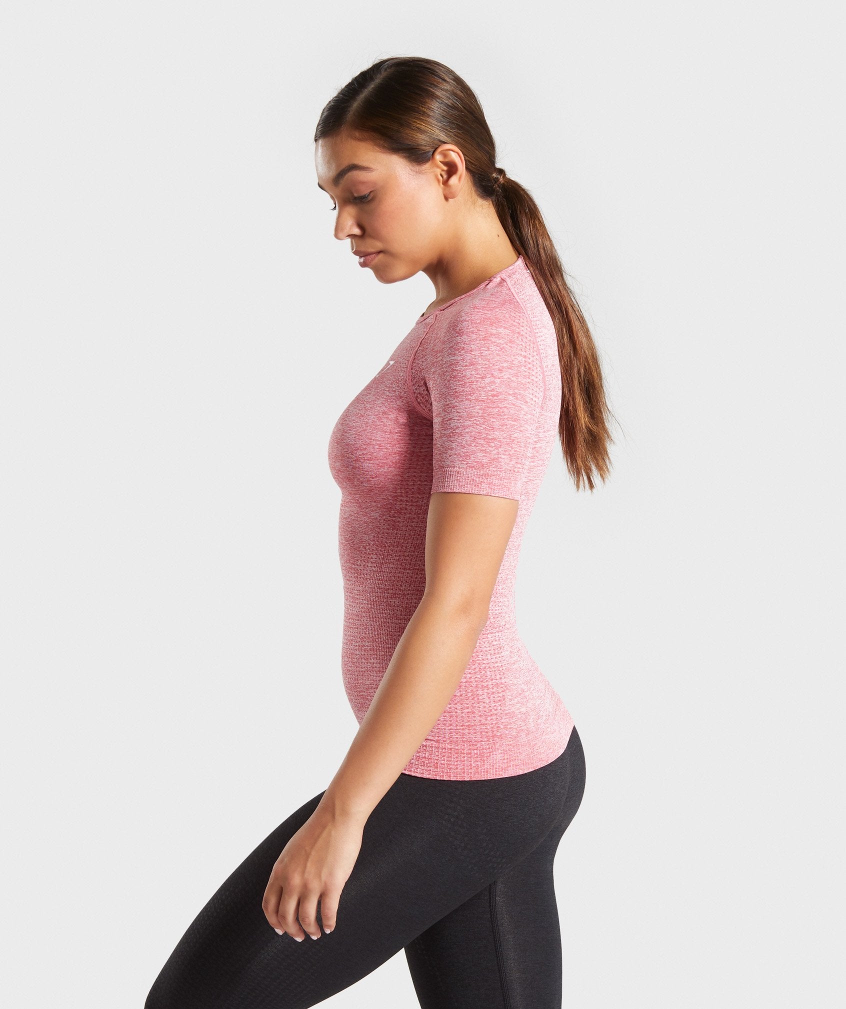 Vital Seamless T-Shirt in Pink Marl - view 4