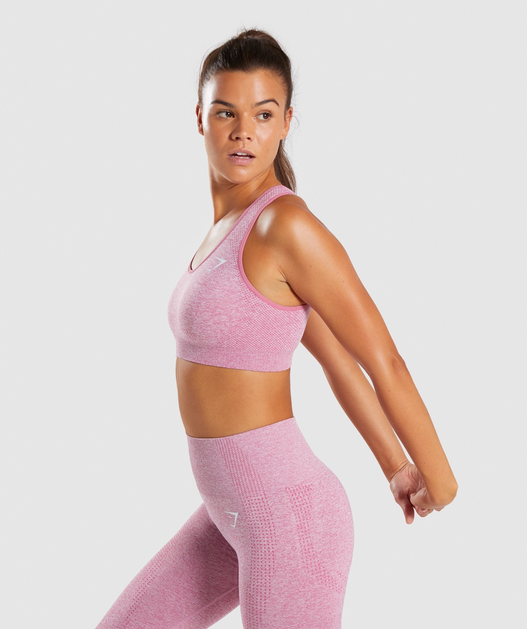 Vital Seamless Sports Bra in Dusky Pink Marl