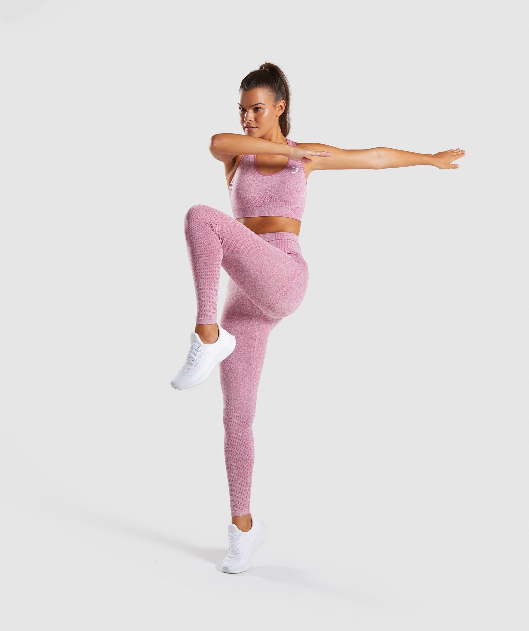 Vital Seamless Sports Bra in Dusky Pink Marl