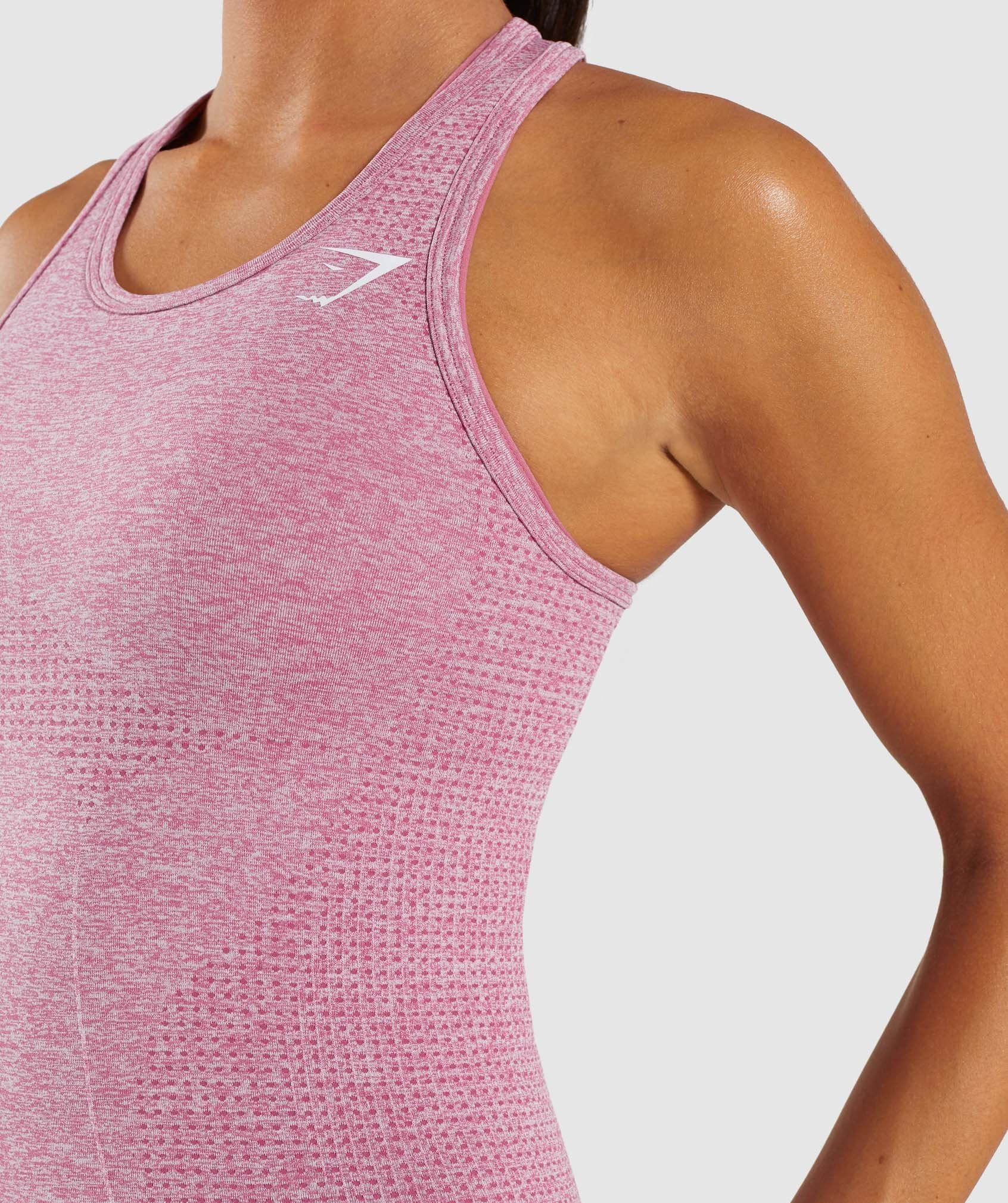 Vital Seamless Vest in Dusky Pink Marl - view 6