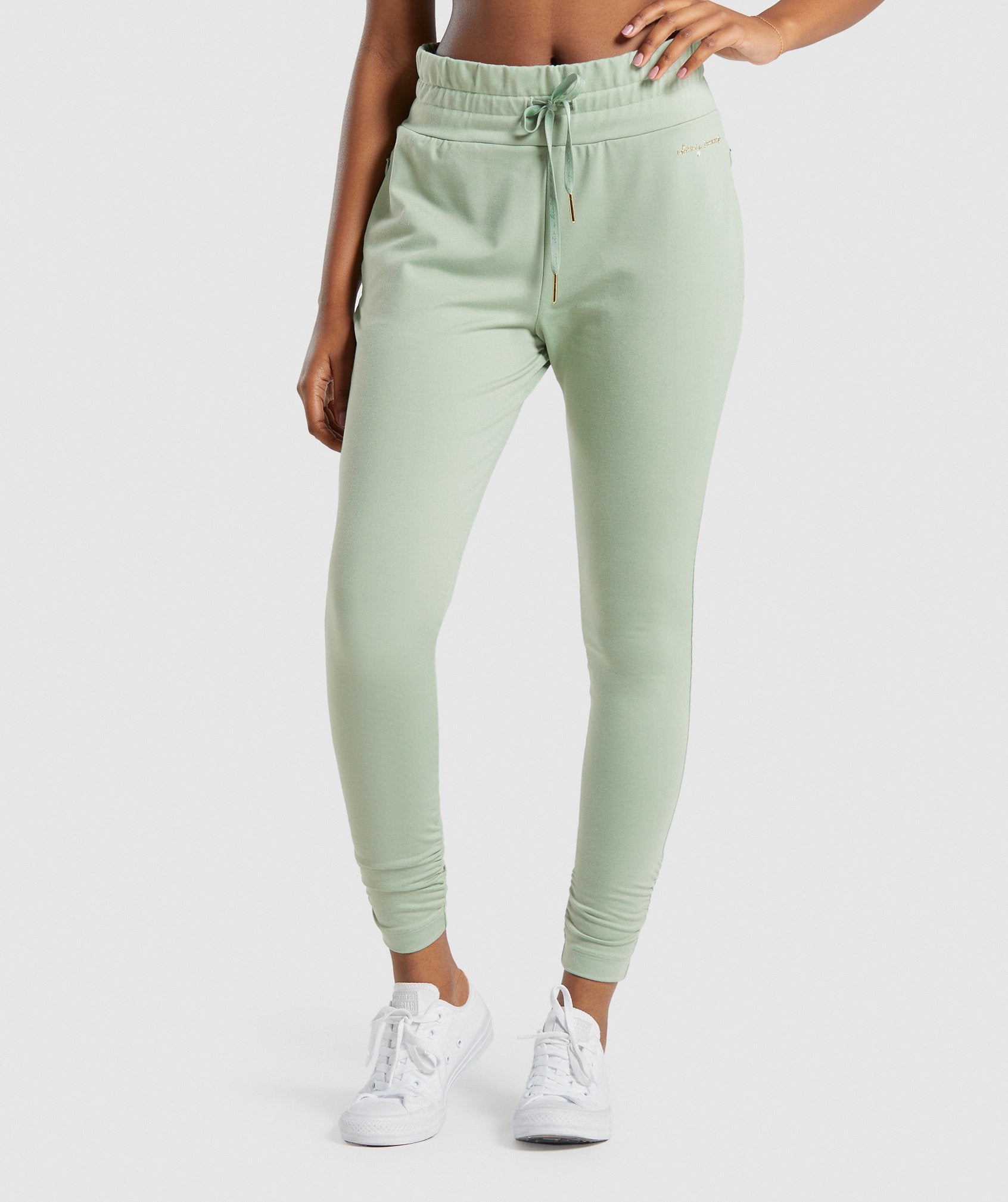 Whitney Fitted Joggers in Moss Green - view 1