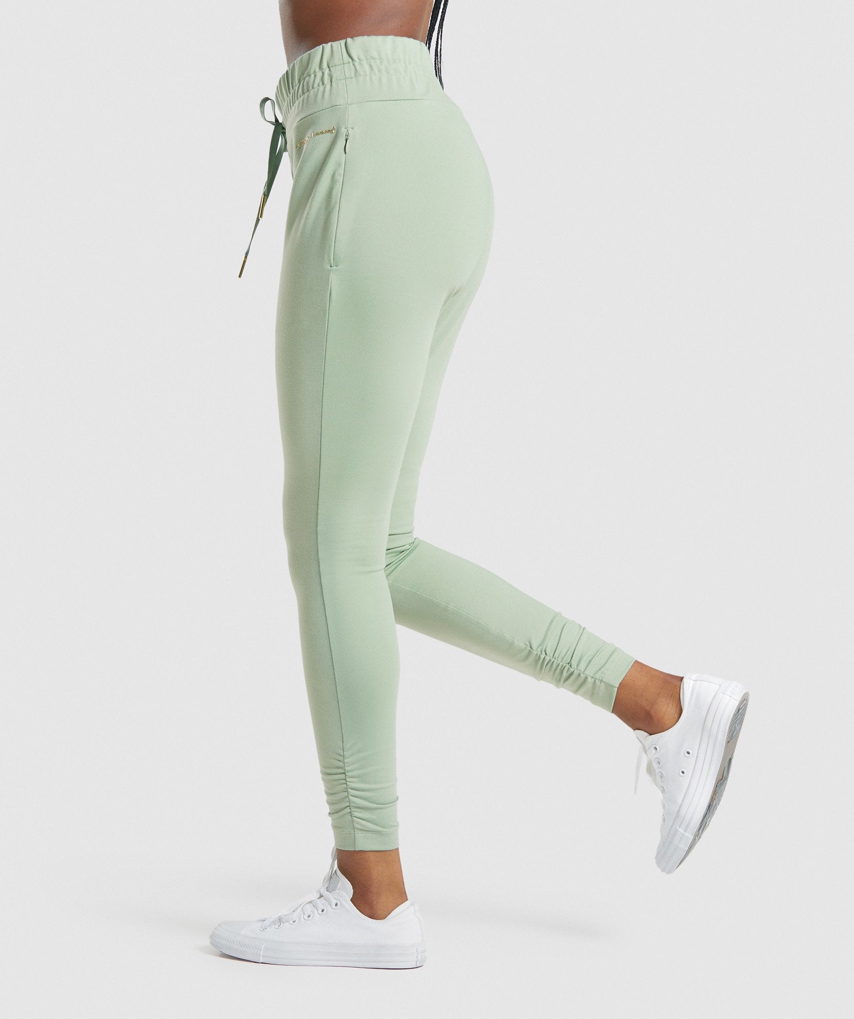 Whitney Fitted Joggers in Moss Green - view 4