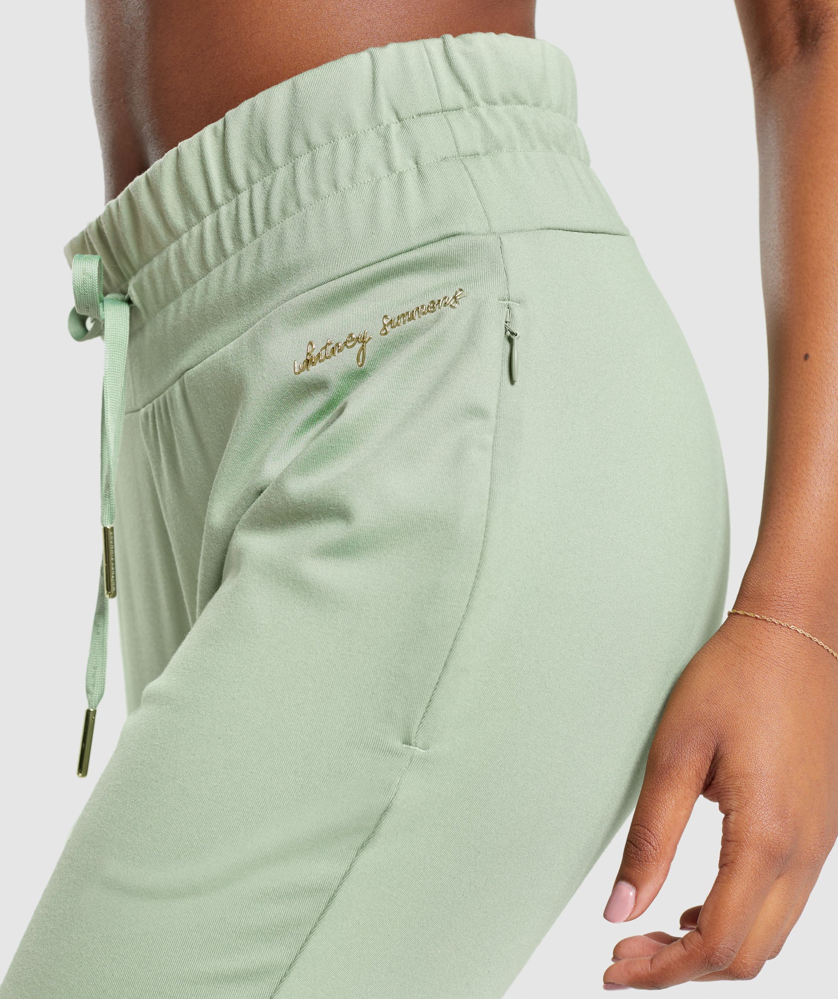 Whitney Fitted Joggers in Moss Green - view 6