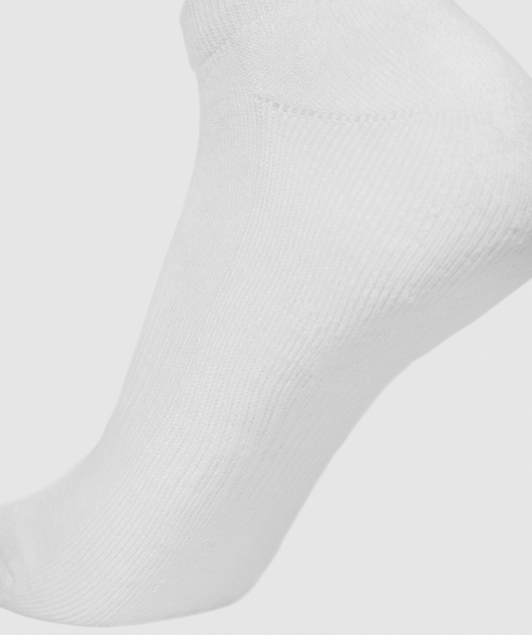 Womens Ladies Trainer Socks (3pk) in White - view 4