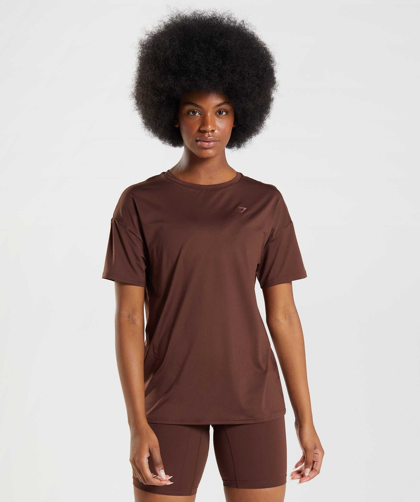 Whitney Oversized T-Shirt in Rekindle Brown - view 3