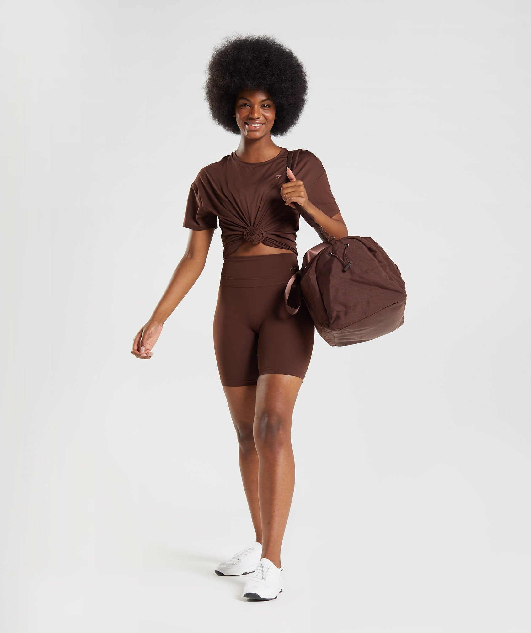 Whitney Oversized T-Shirt in Rekindle Brown - view 4