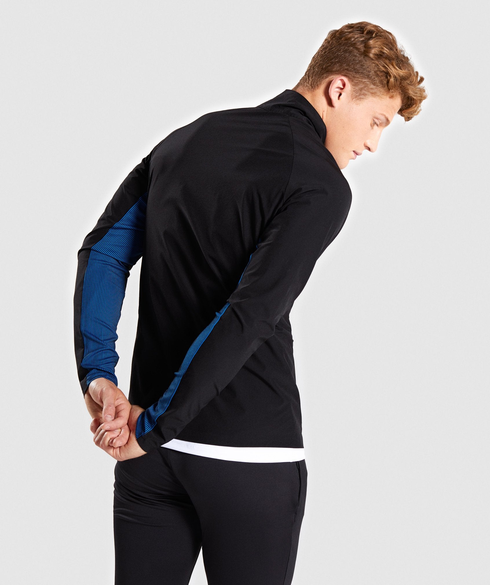 Gravity Track Top in Black/Dive Blue - view 1