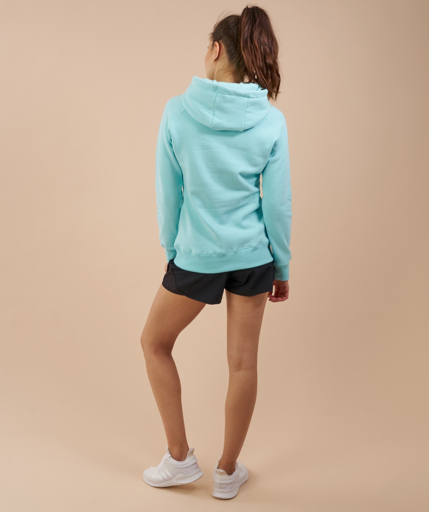 Women's Crest Hoodie in Pale Turquoise - view 2