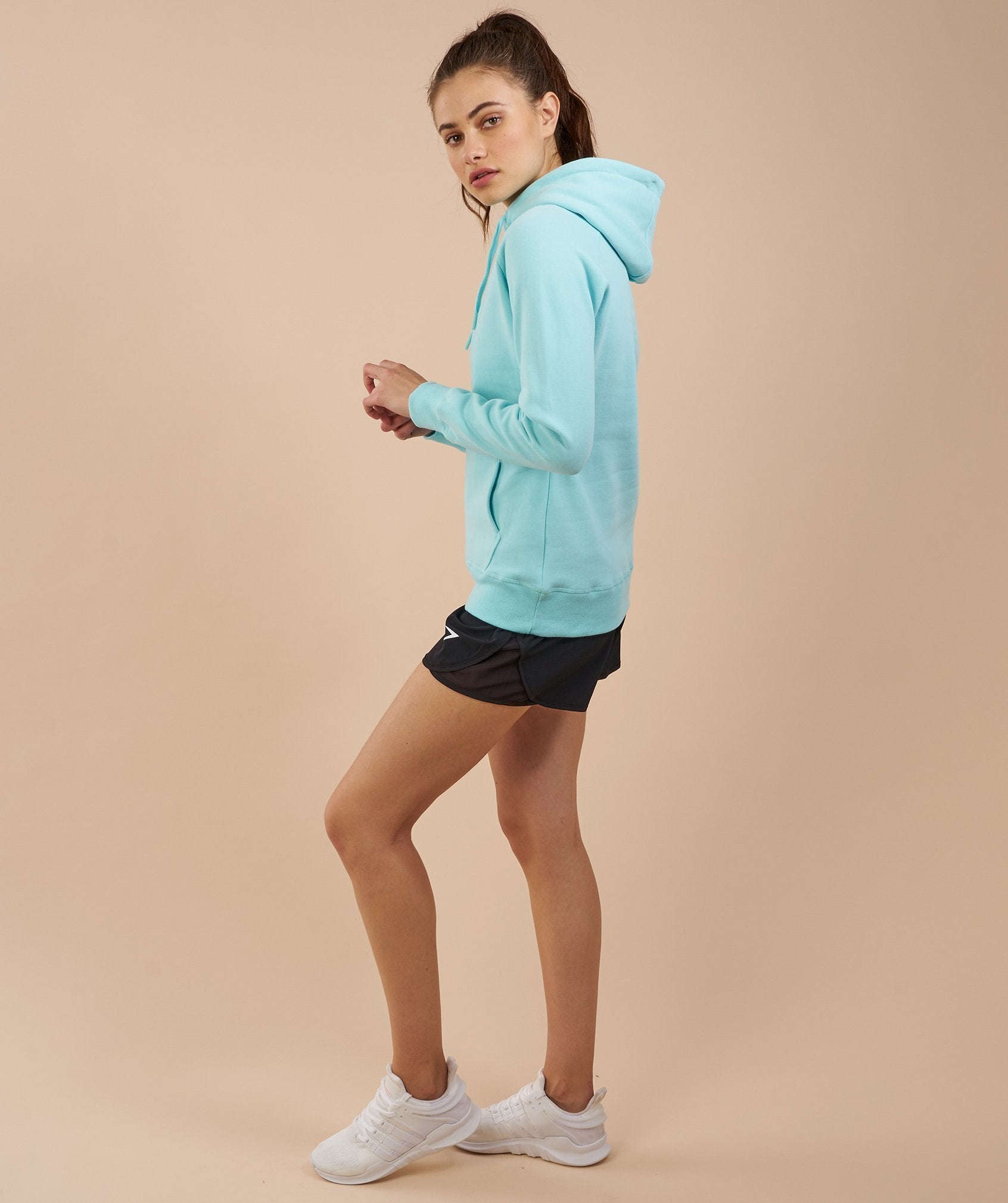 Women's Crest Hoodie in Pale Turquoise - view 3