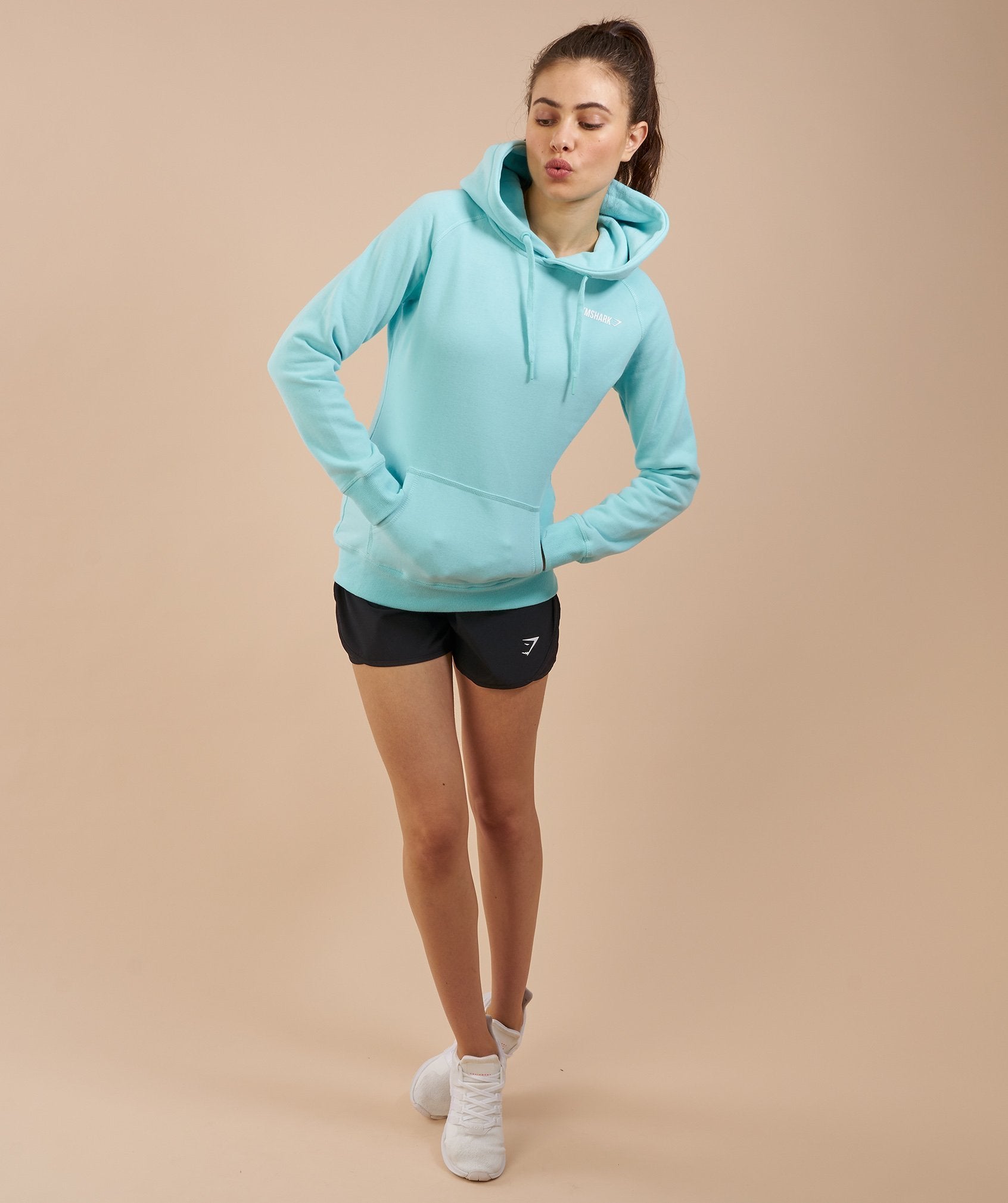 Women's Crest Hoodie in Pale Turquoise - view 5