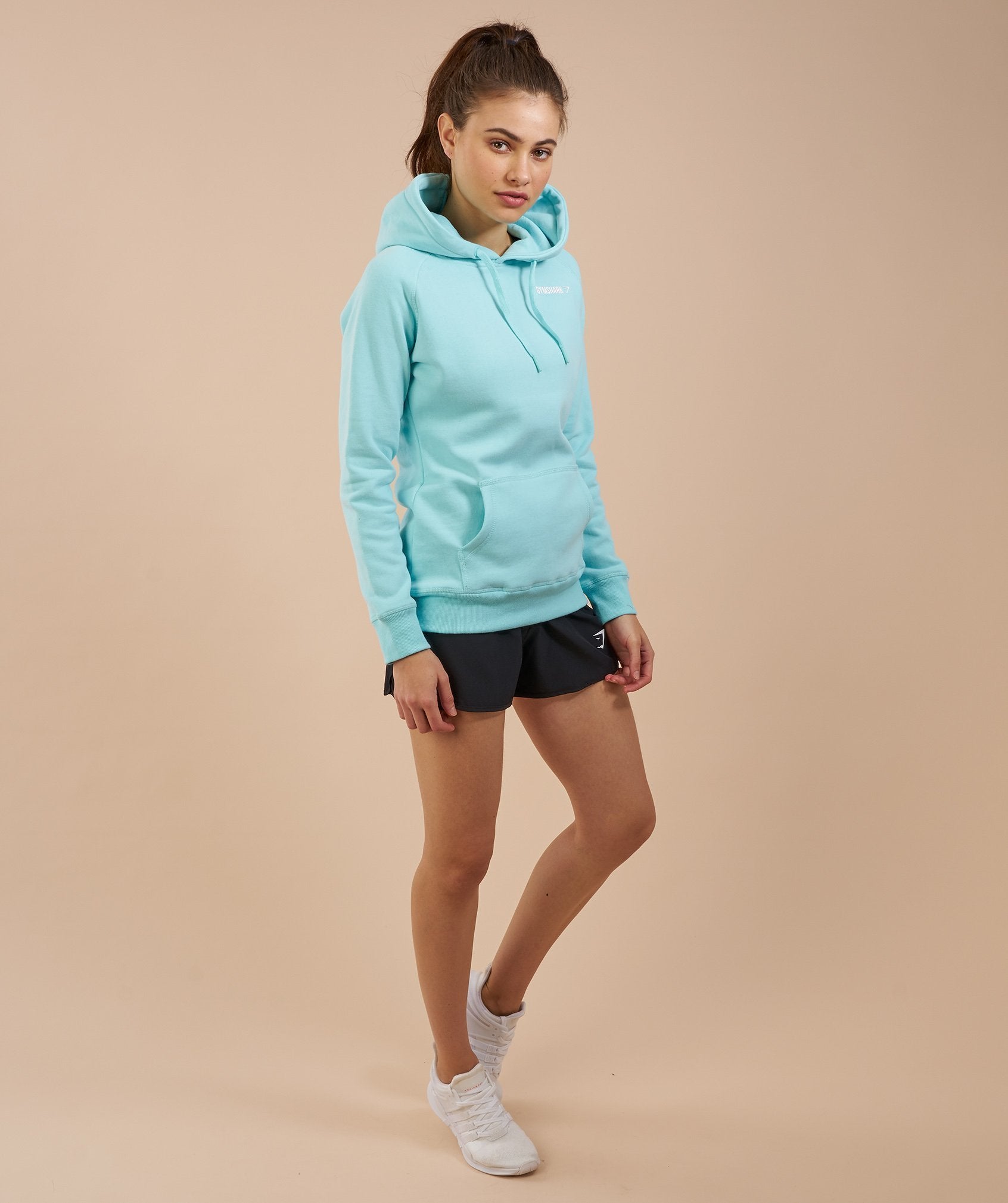 Women's Crest Hoodie in Pale Turquoise - view 6