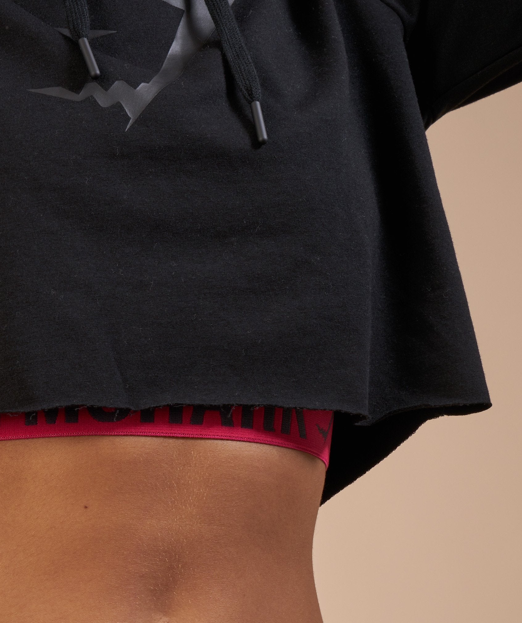 Cropped Hoodie in Black - view 6