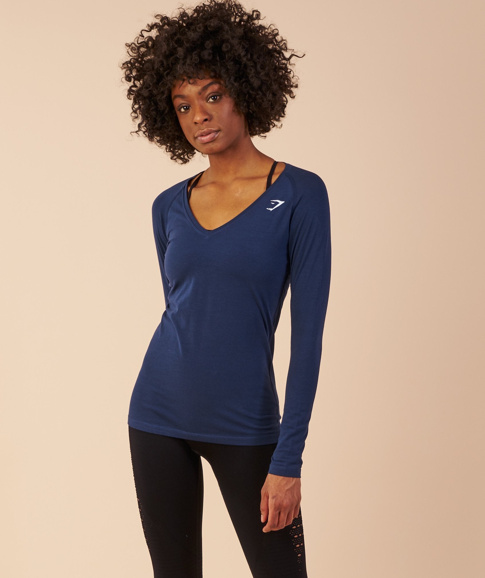 Elan Long Sleeve T-Shirt in Sapphire Blue - view 5