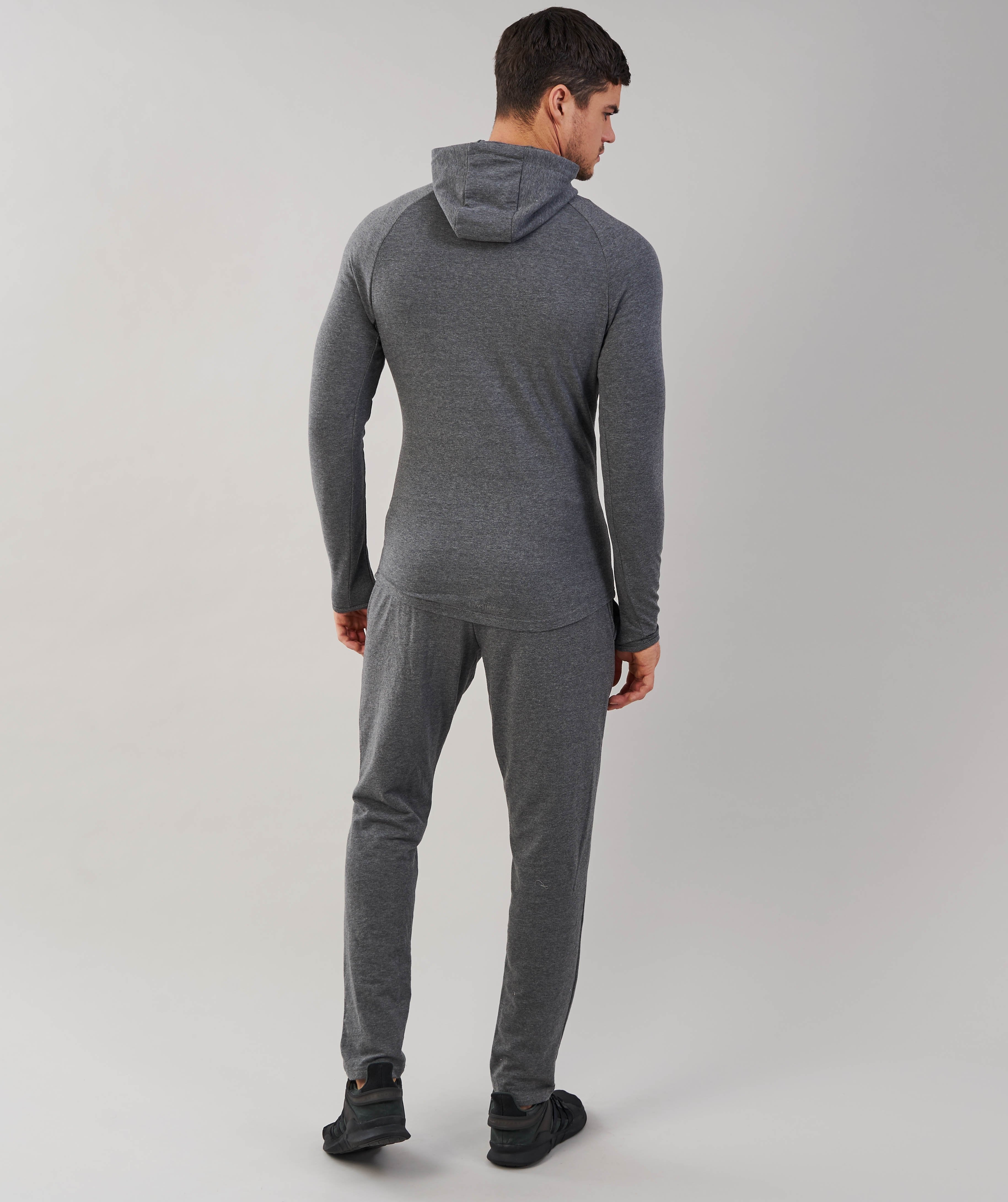 Fit Hooded Top in Charcoal Marl - view 2