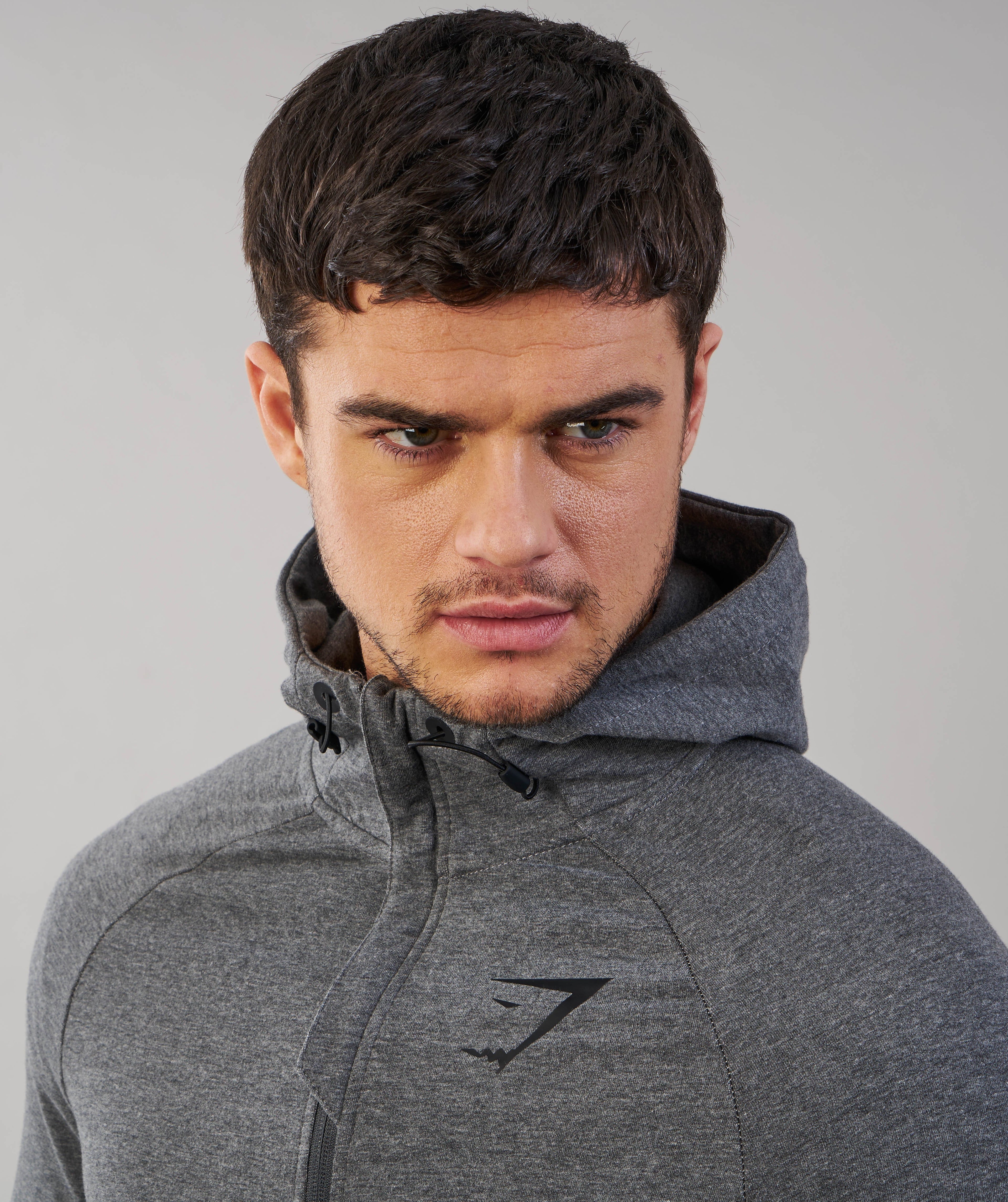 Fit Hooded Top in Charcoal Marl - view 5
