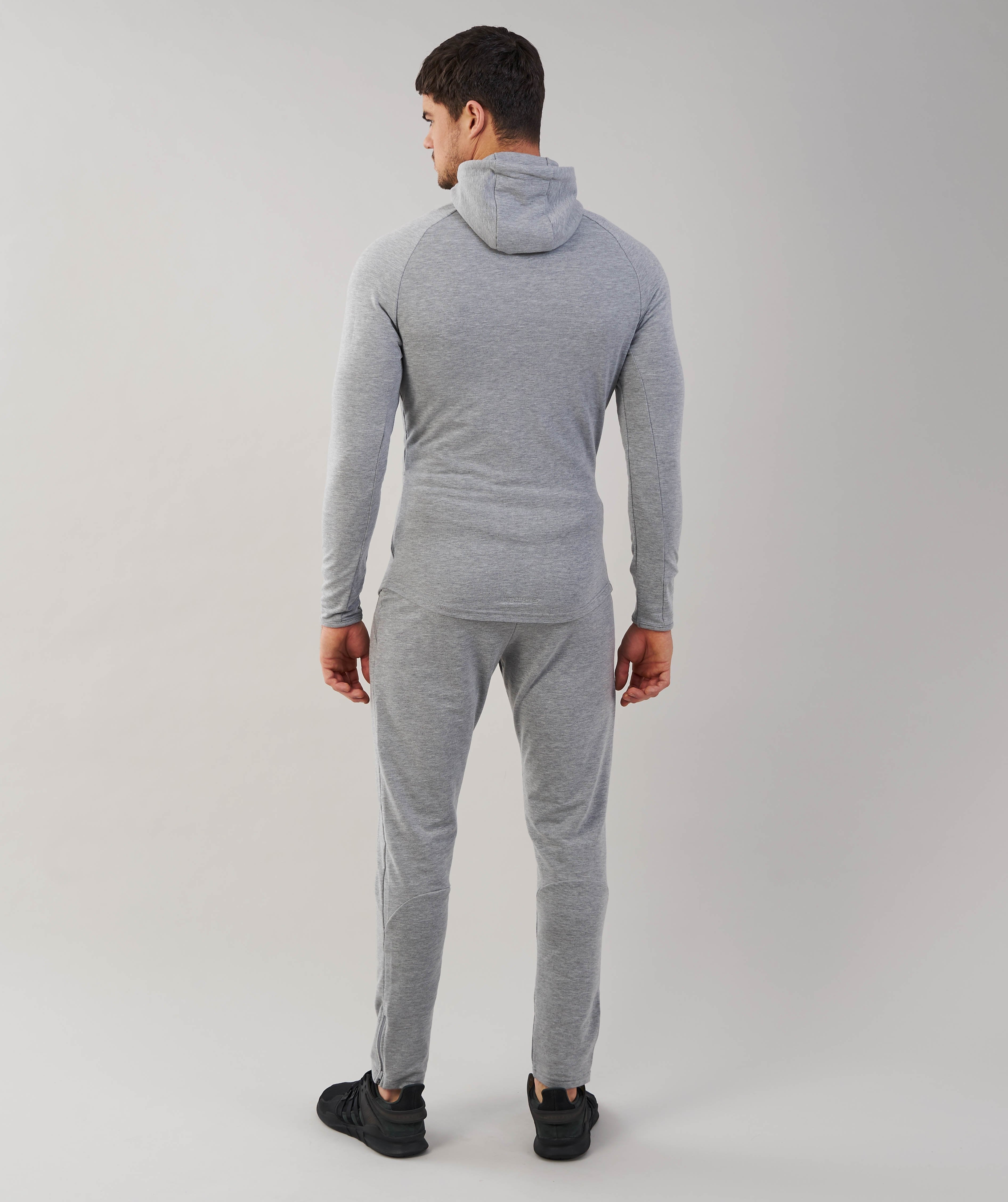 Fit Hooded Top in Light Grey Marl - view 2