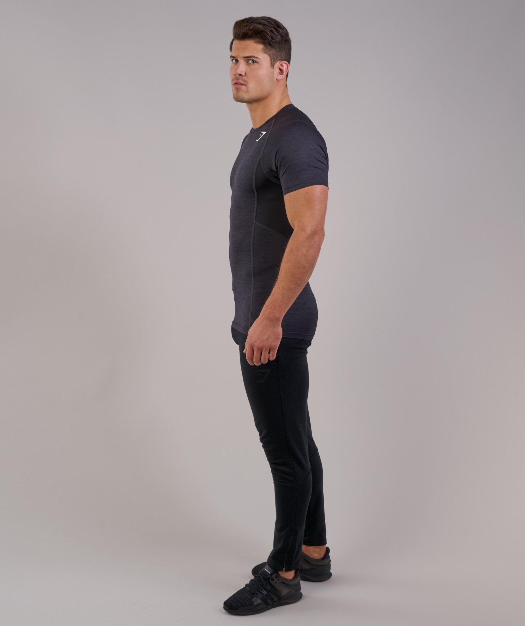 Element Baselayer Short Sleeve Top in Black Marl - view 4