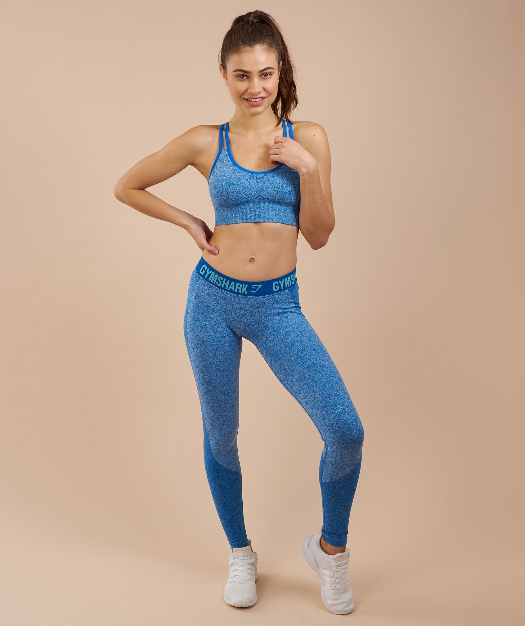 Flex Leggings in Blueberry Marl/Marine Blue - view 5