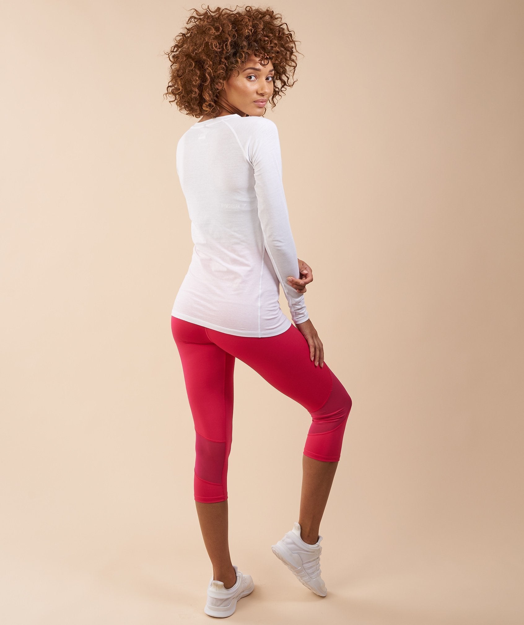 Fusion Cropped Leggings in Cranberry - view 2