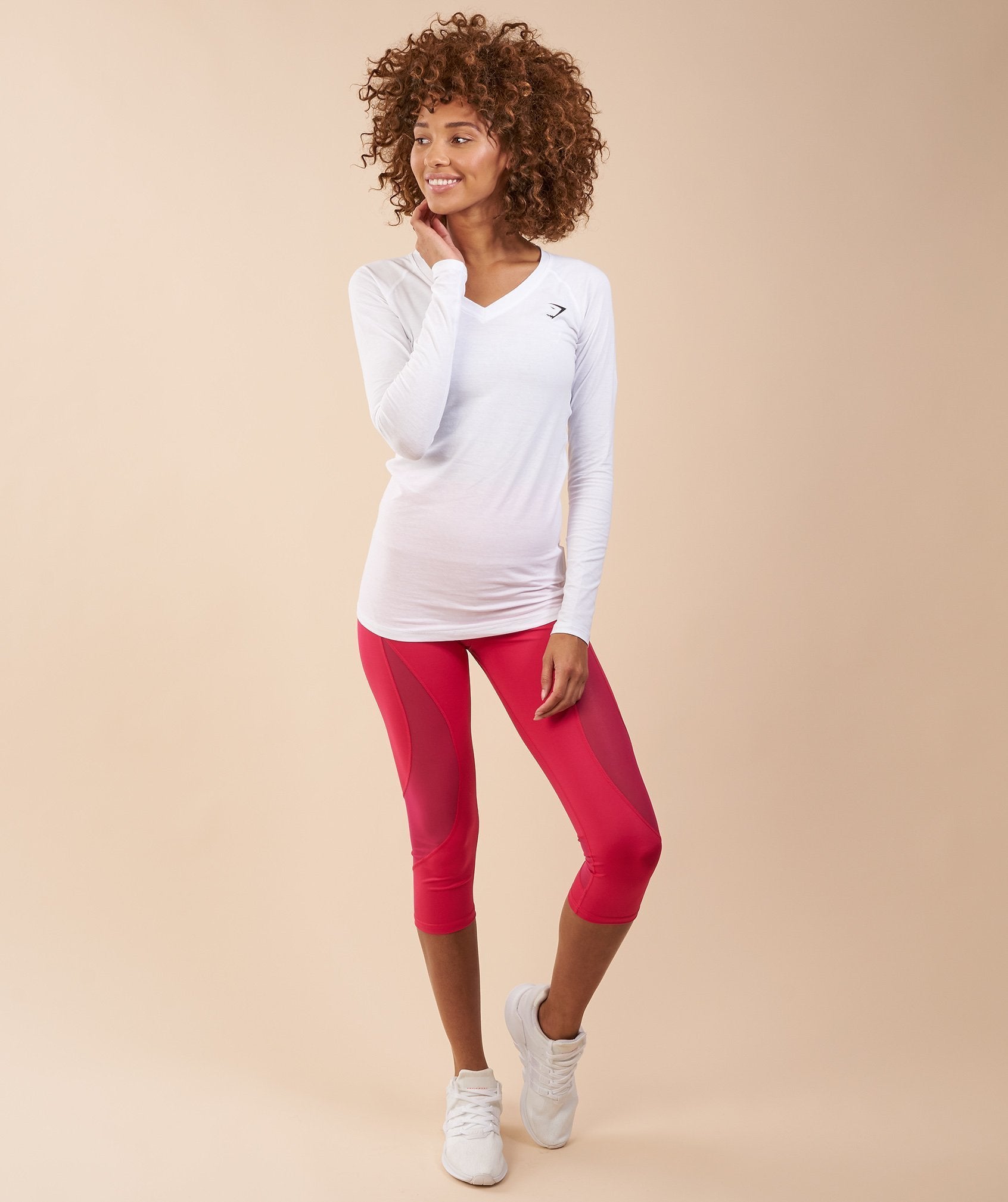 Fusion Cropped Leggings in Cranberry - view 4