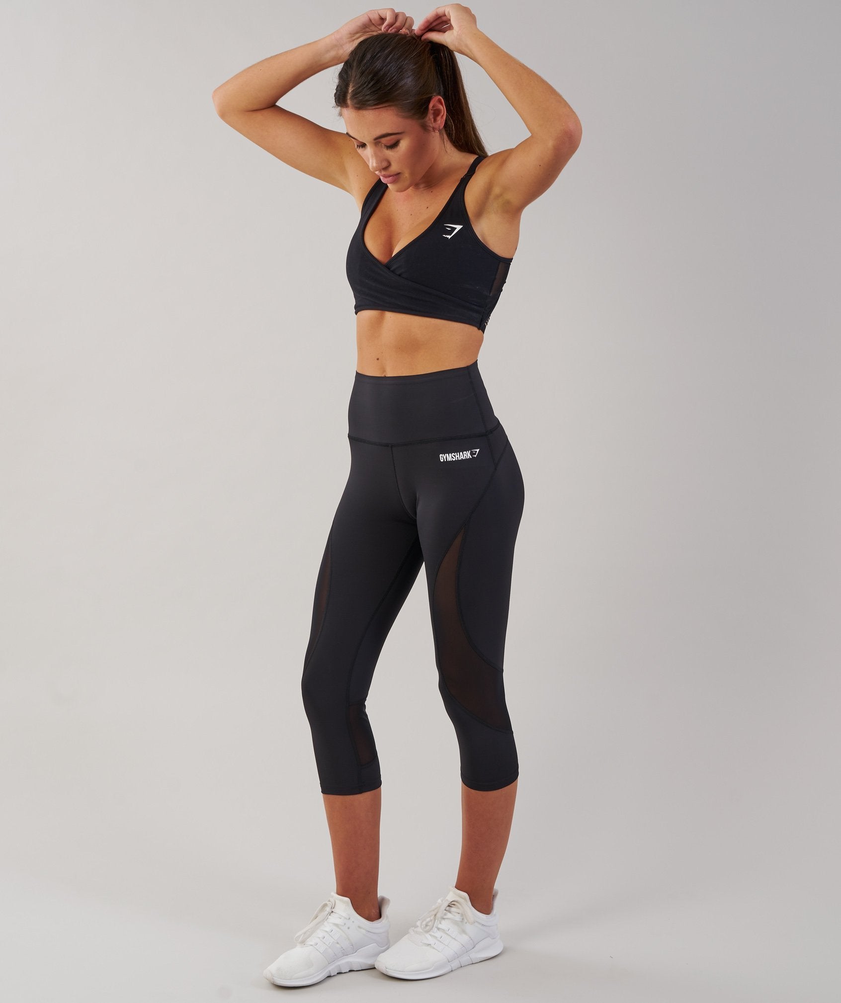 Fusion Cropped Leggings in Black - view 4