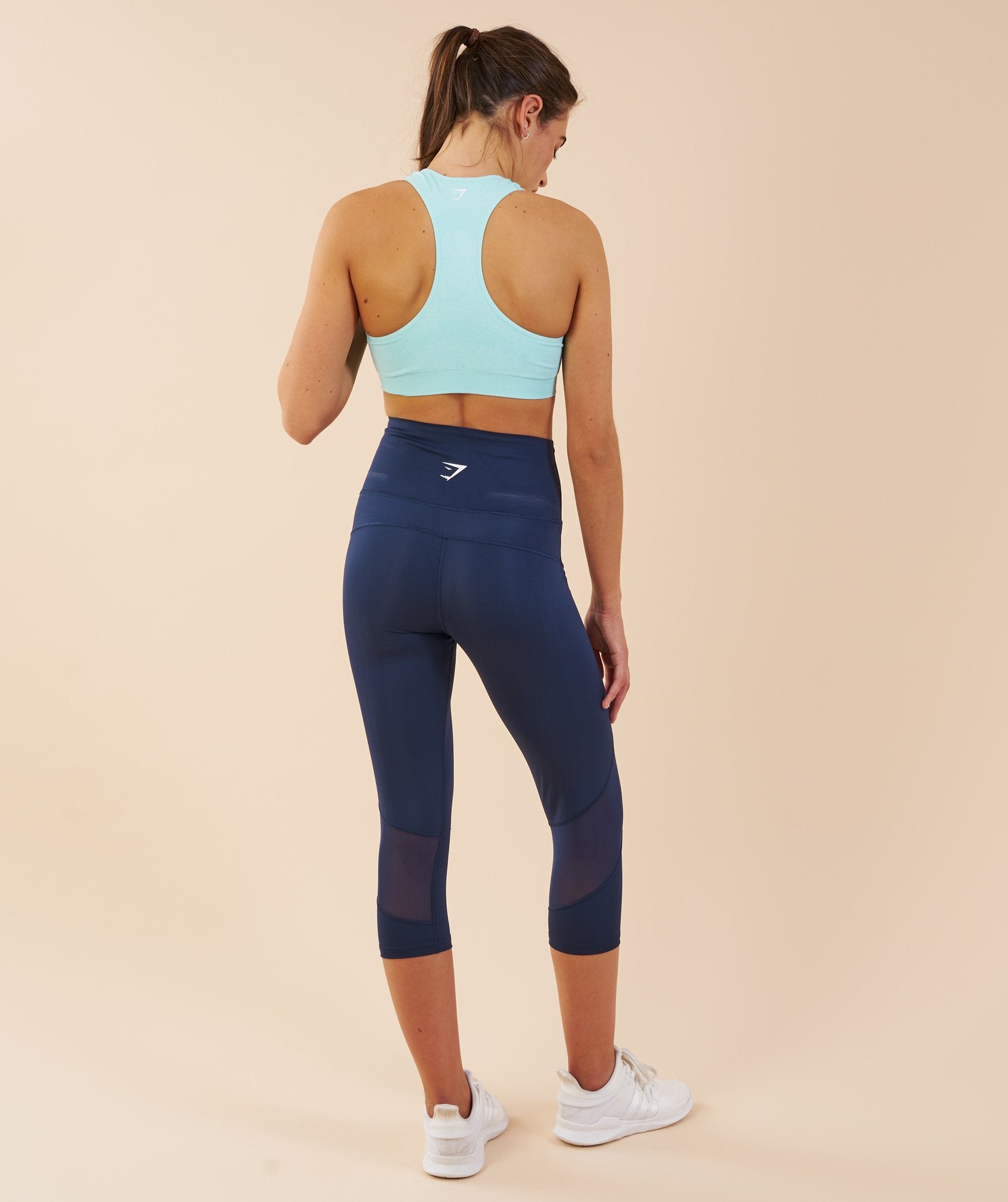 Fusion Cropped Leggings in Sapphire Blue - view 2