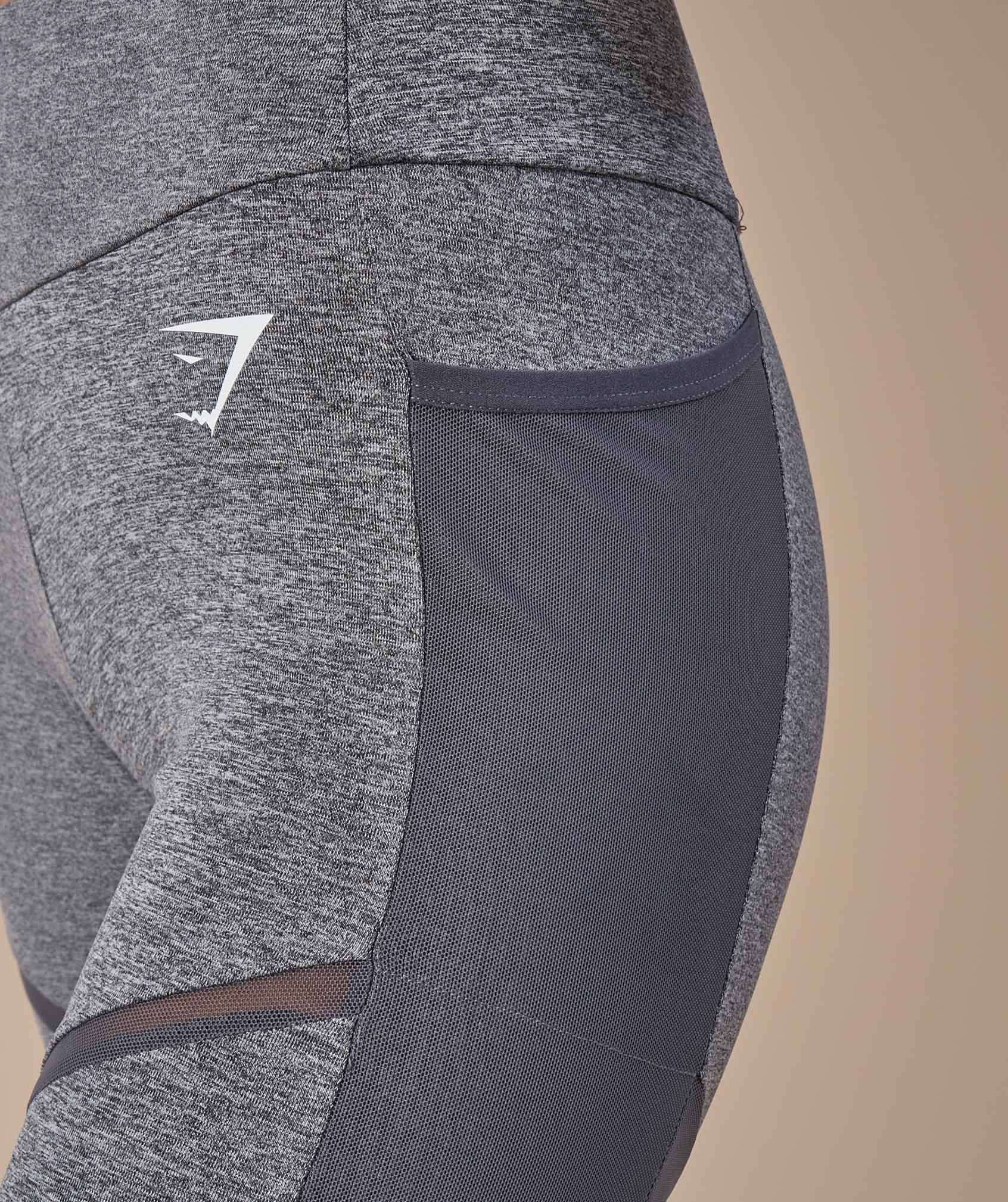 Simply Mesh Leggings in Charcoal Marl - view 5