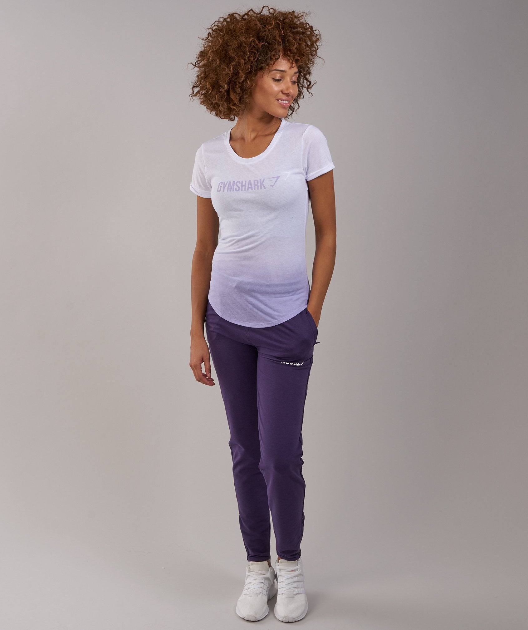 Ombre T-Shirt in White/Soft Lilac - view 5